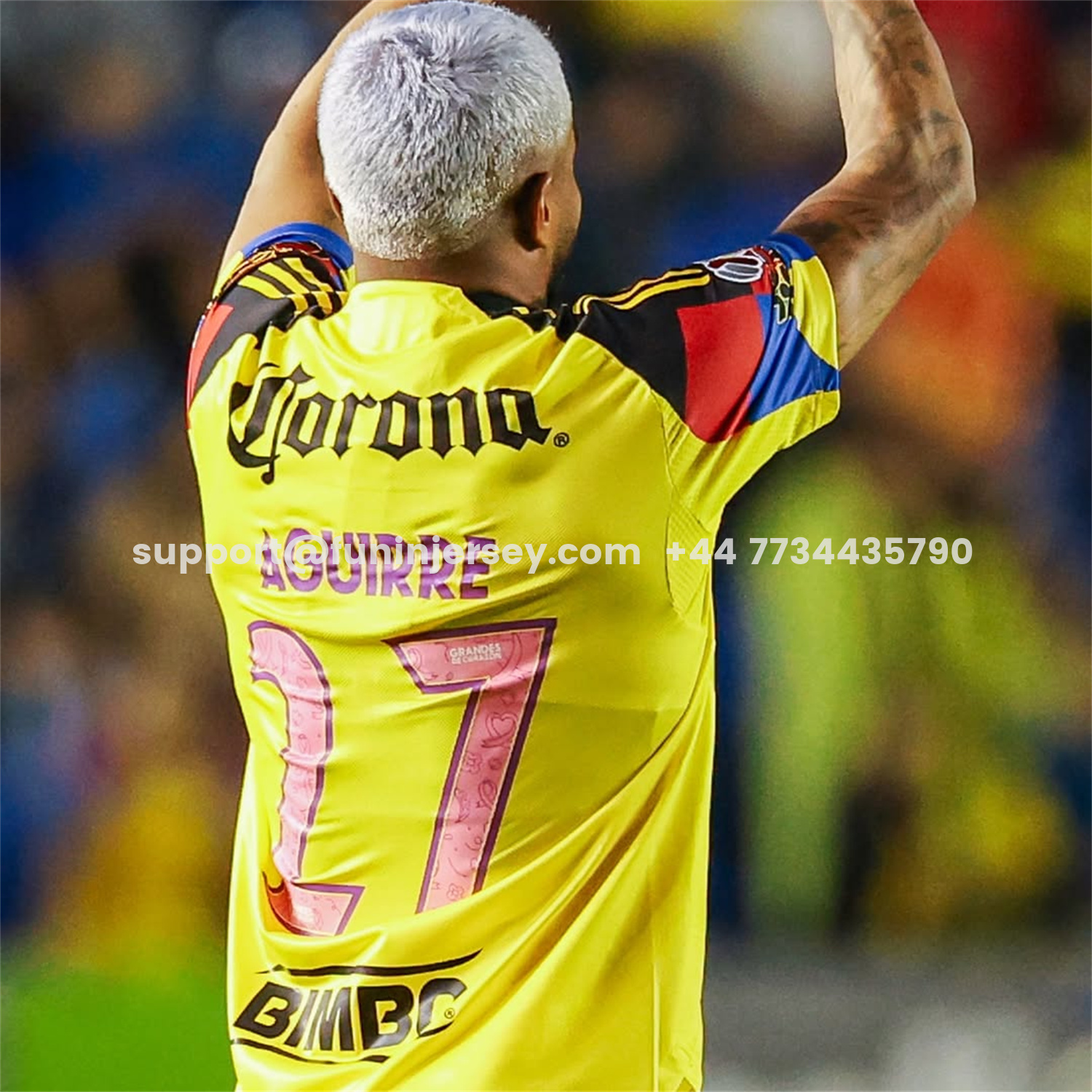 Funinjersey-【Pink Font】Club América 25-26 Home Yellow Jersey - Player Version