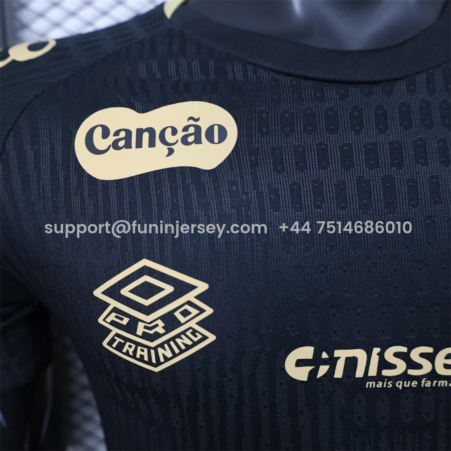 Funinjersey-Santos 2025-26 Goalkeeper Black Jersey With Sponsors - Player Version