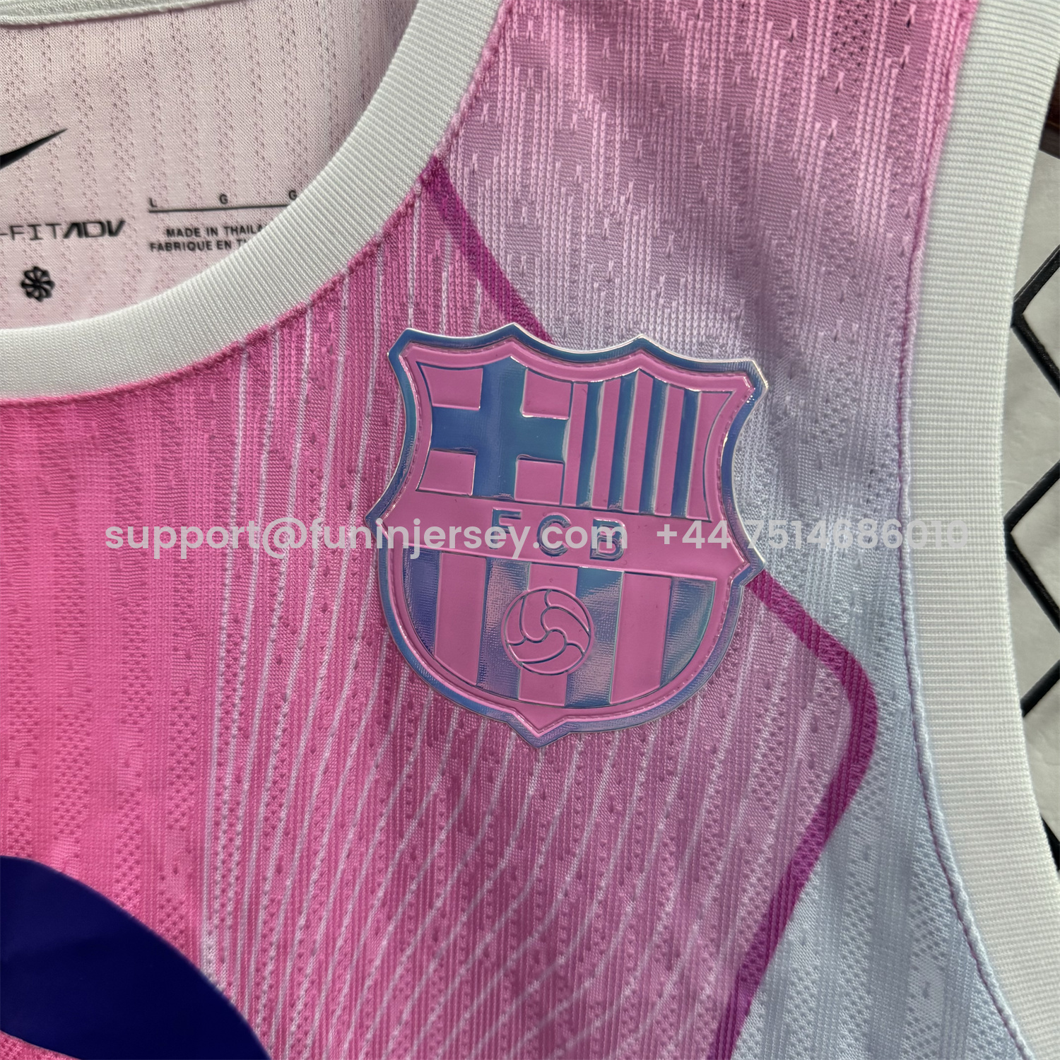 Funinjersey-Women's Barcelona 25-26 T90 Pink Yoga Vest