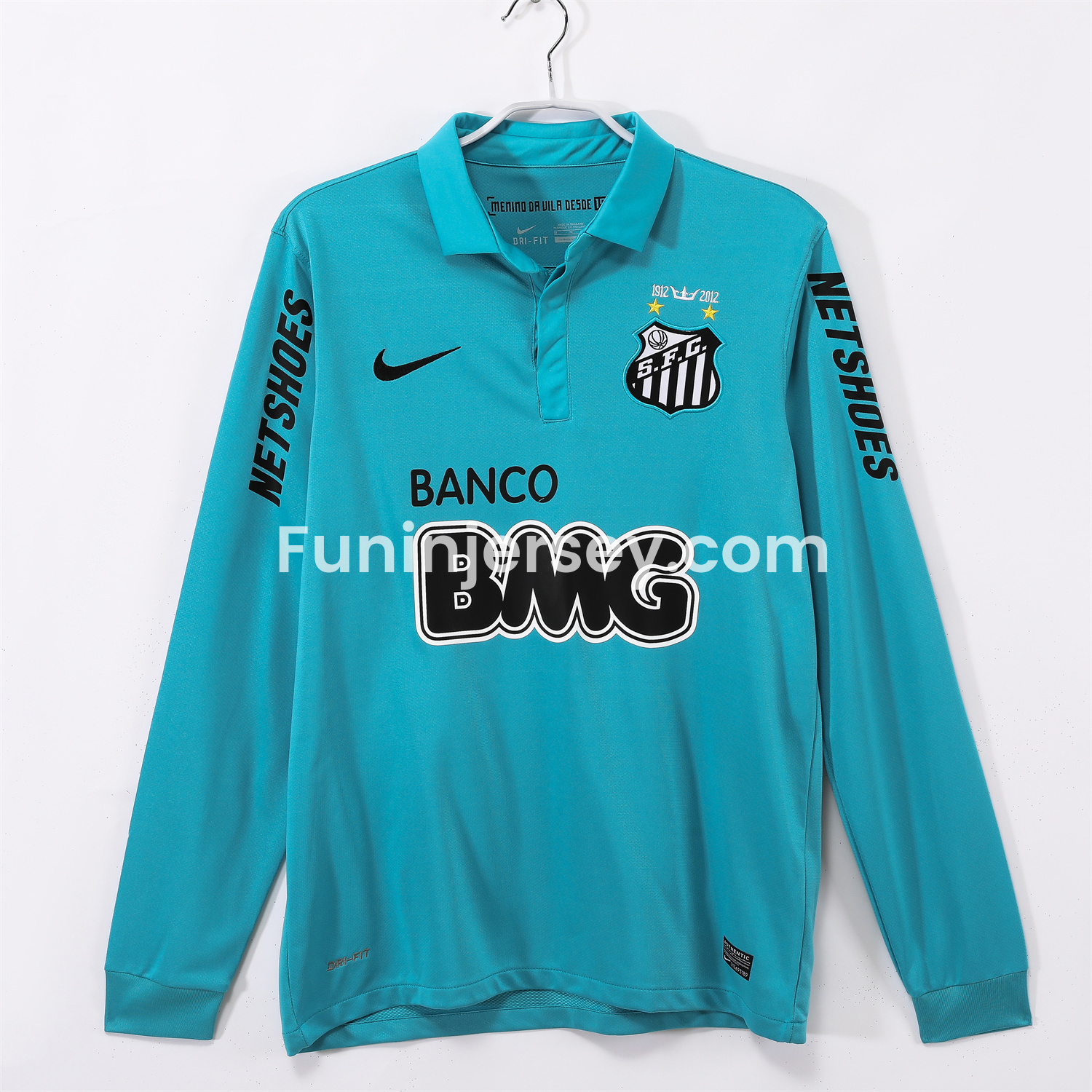 Funinjersey-Retro Santos 2012 Third Long Sleeve Jersey