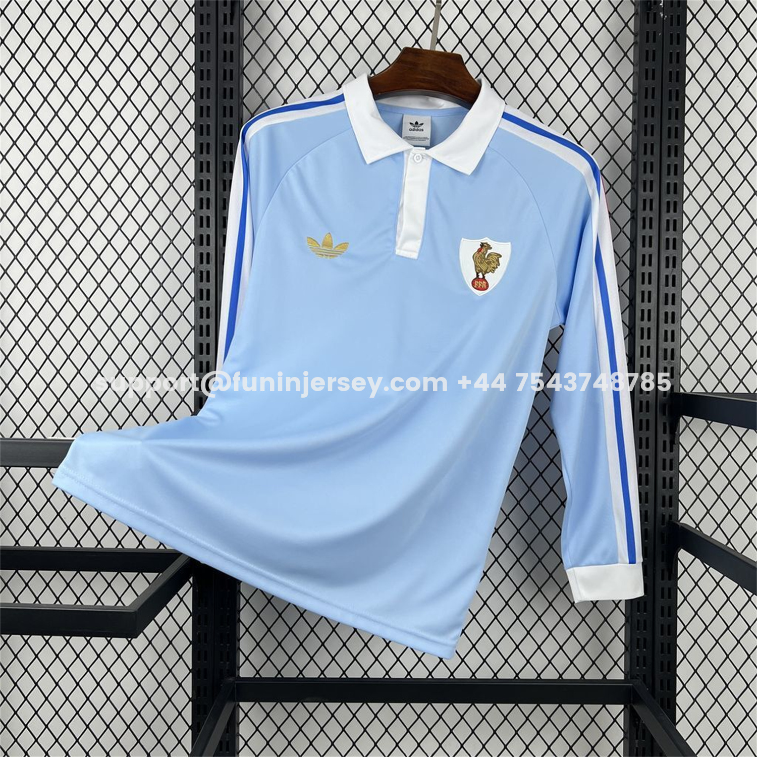 Funinjersey-France 2026 Rugby 120th Anniversary Commemorative Long Sleeves Jersey - Fans Version