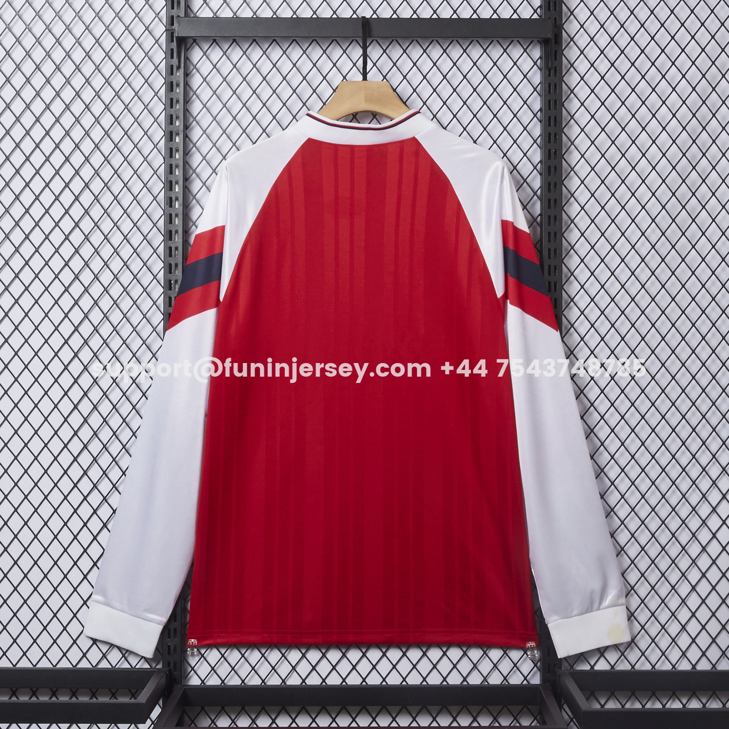 Funinjersey-Retro Arsenal 92-94 Home Long Sleeves Jersey