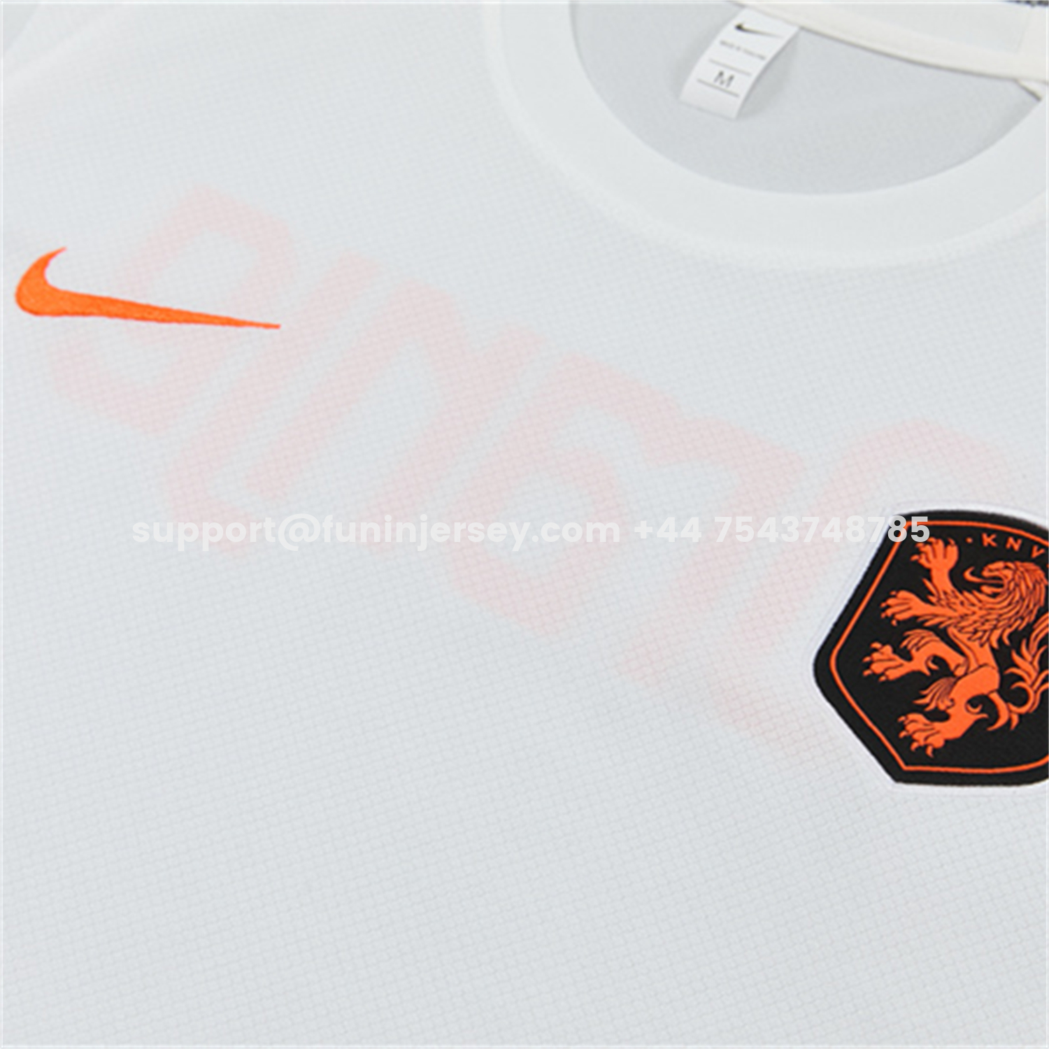 Funinjersey-Netherlands 2026 Kids Short-Sleeve Training Set - White With Orange Top & Black With Orange Pants