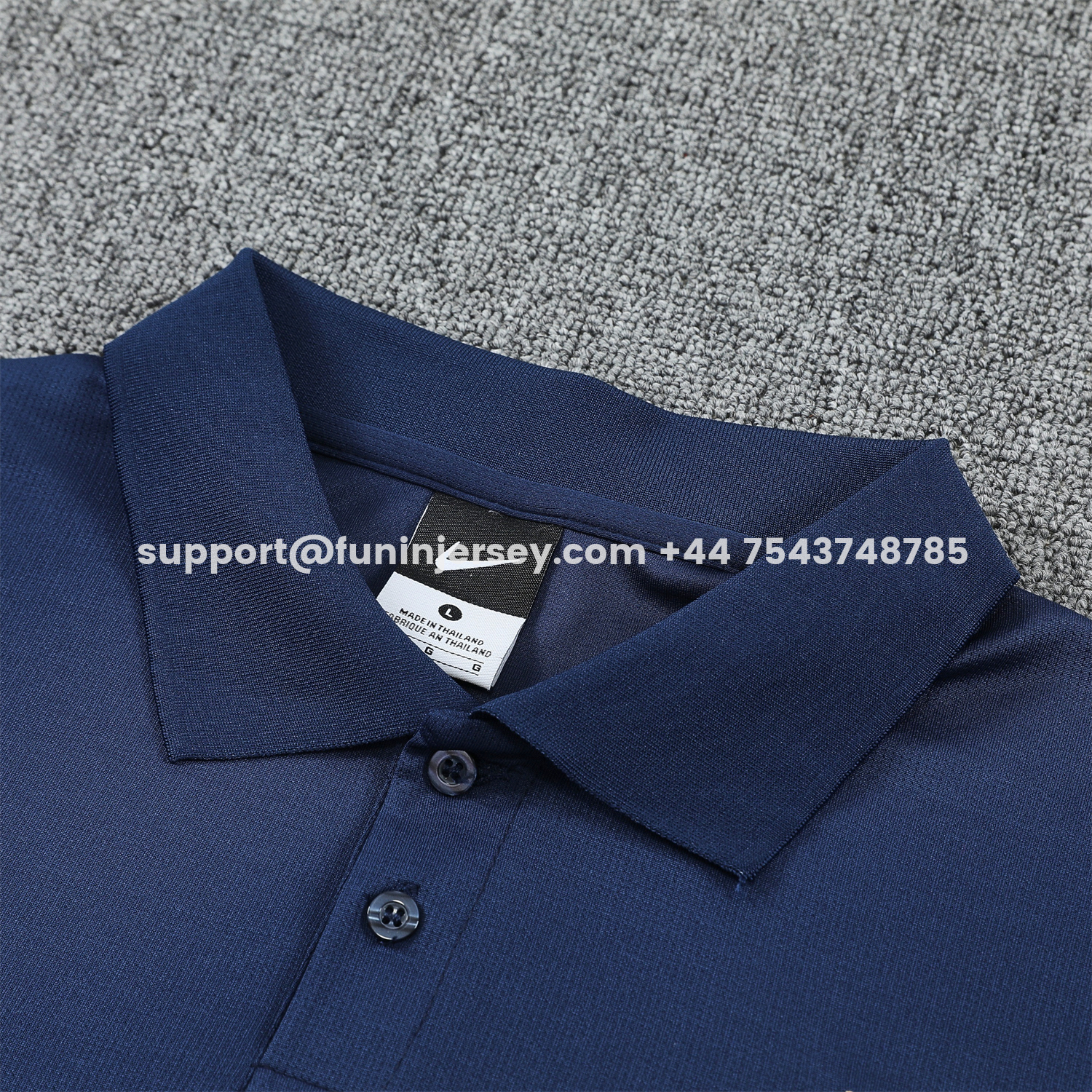 Funinjersey-Paris Saint-Germain PSG 25-26 POLO Short-Sleeve Training Set - Dark Blue Top and Pants