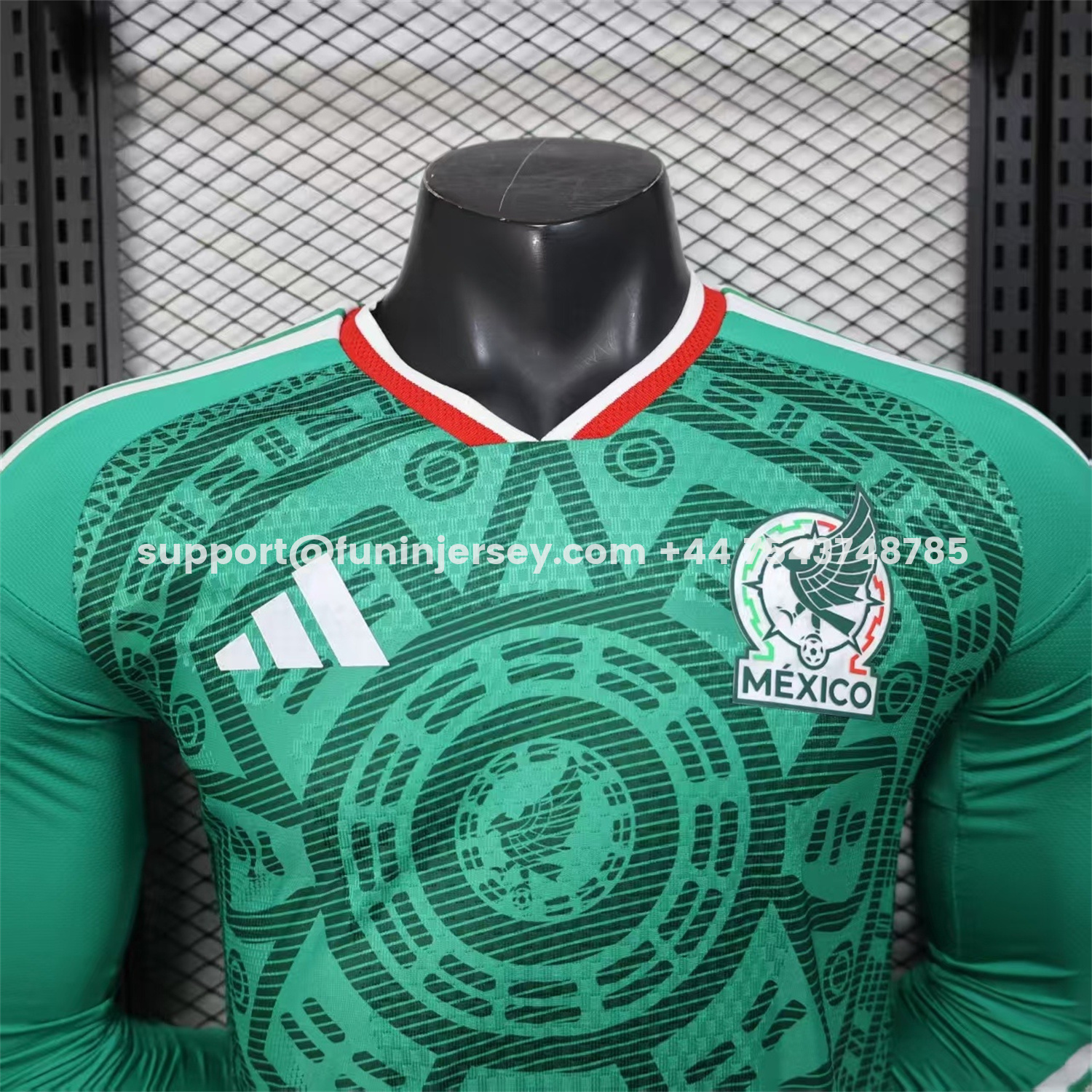 Funinjersey-Mexico 2026 Home Long Sleeves Jersey - Player Version