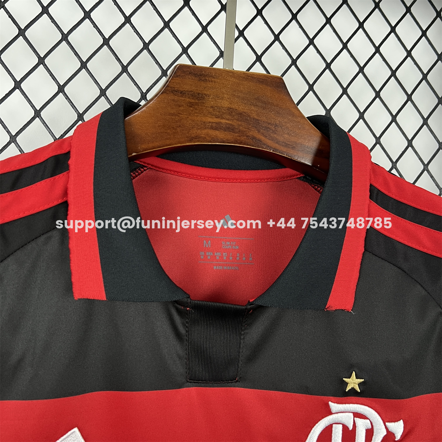Funinjersey-Women's Flamengo 26-27 Home Red And Black Cropped Jersey