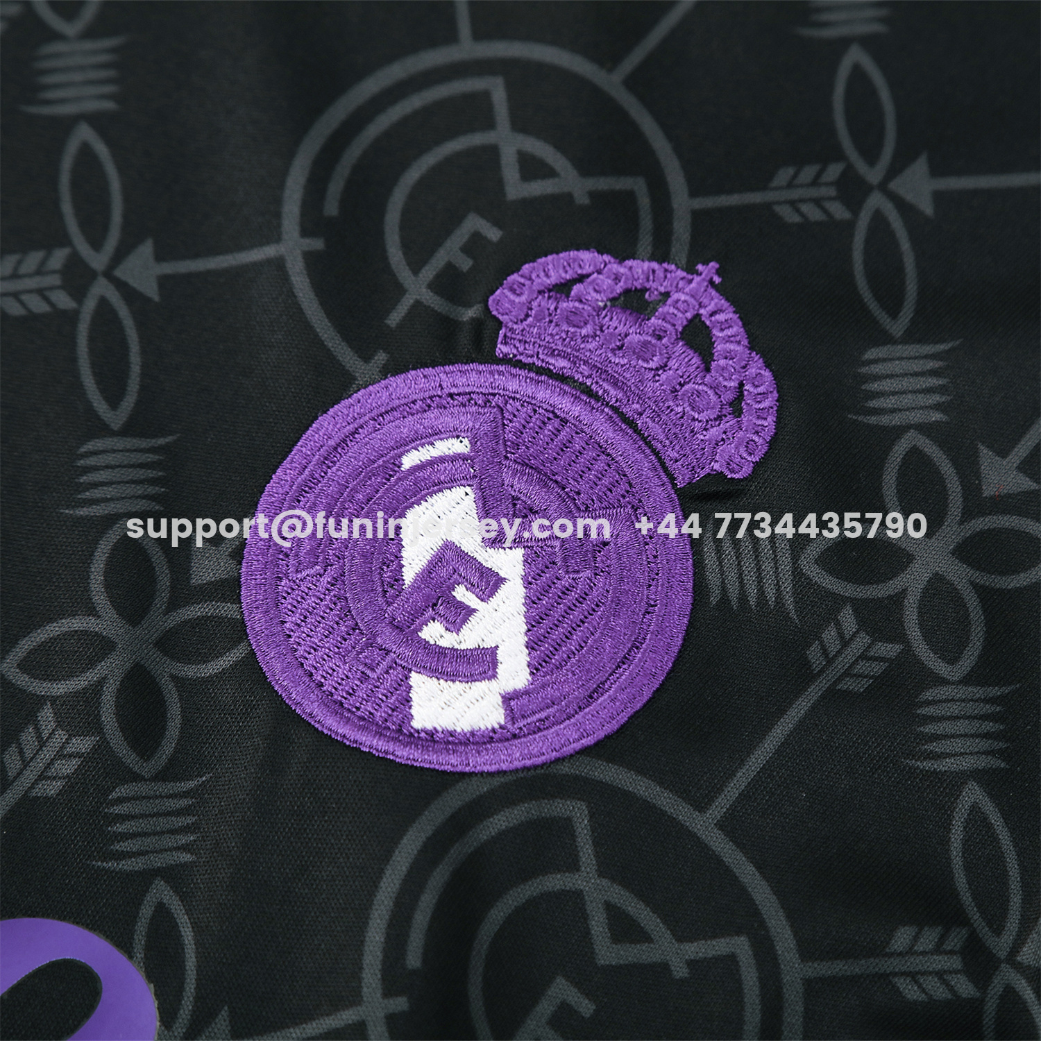 Funinjersey-Real Madrid 25-26 Short-Sleeve Training Set - Blue Edge Black Top & Black Shorts