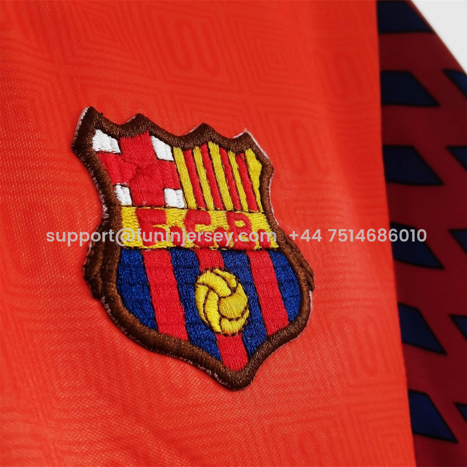 Funinjersey-Retro Barcelona 1991-92 Away Orange Jersey