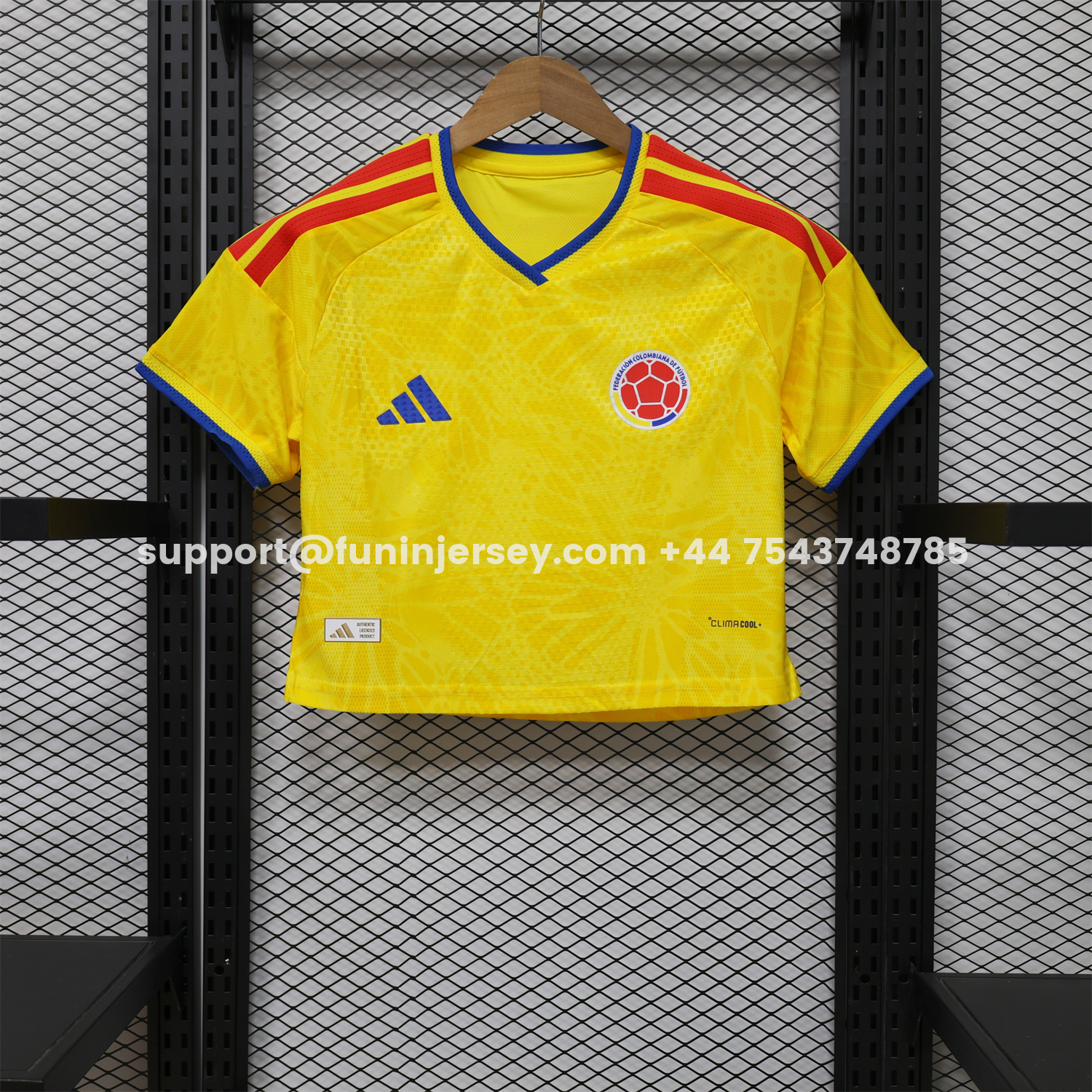 Funinjersey-Women's Colombia 2026 Home Cropped Jersey - Player Version