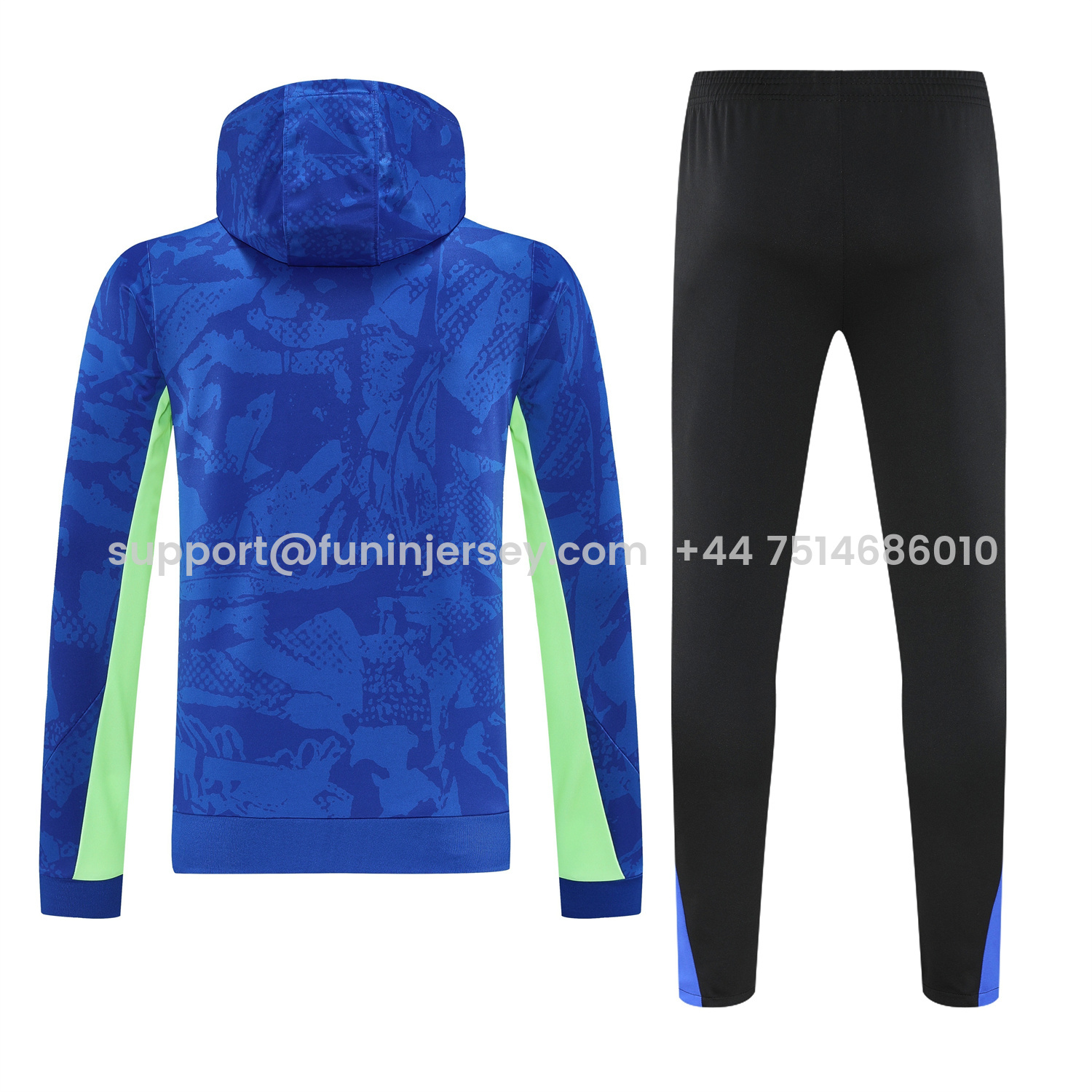 Funinjersey-Barcelona 25-26 Training Hoodie Set - Blue Green Hoodie and Black Pants