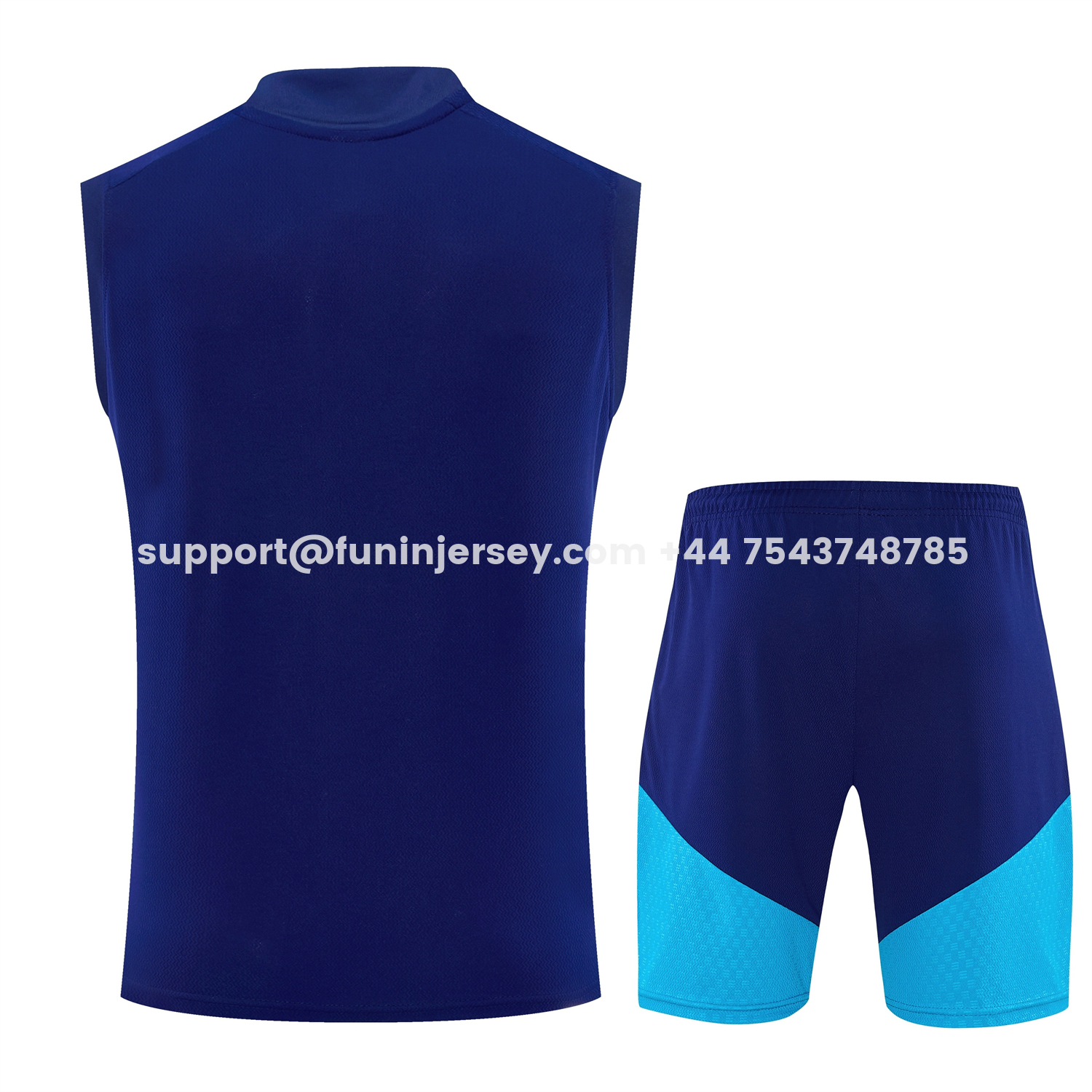 Funinjersey-Spain 2026 Vest Training Set - Dark Blue Vest and Shorts