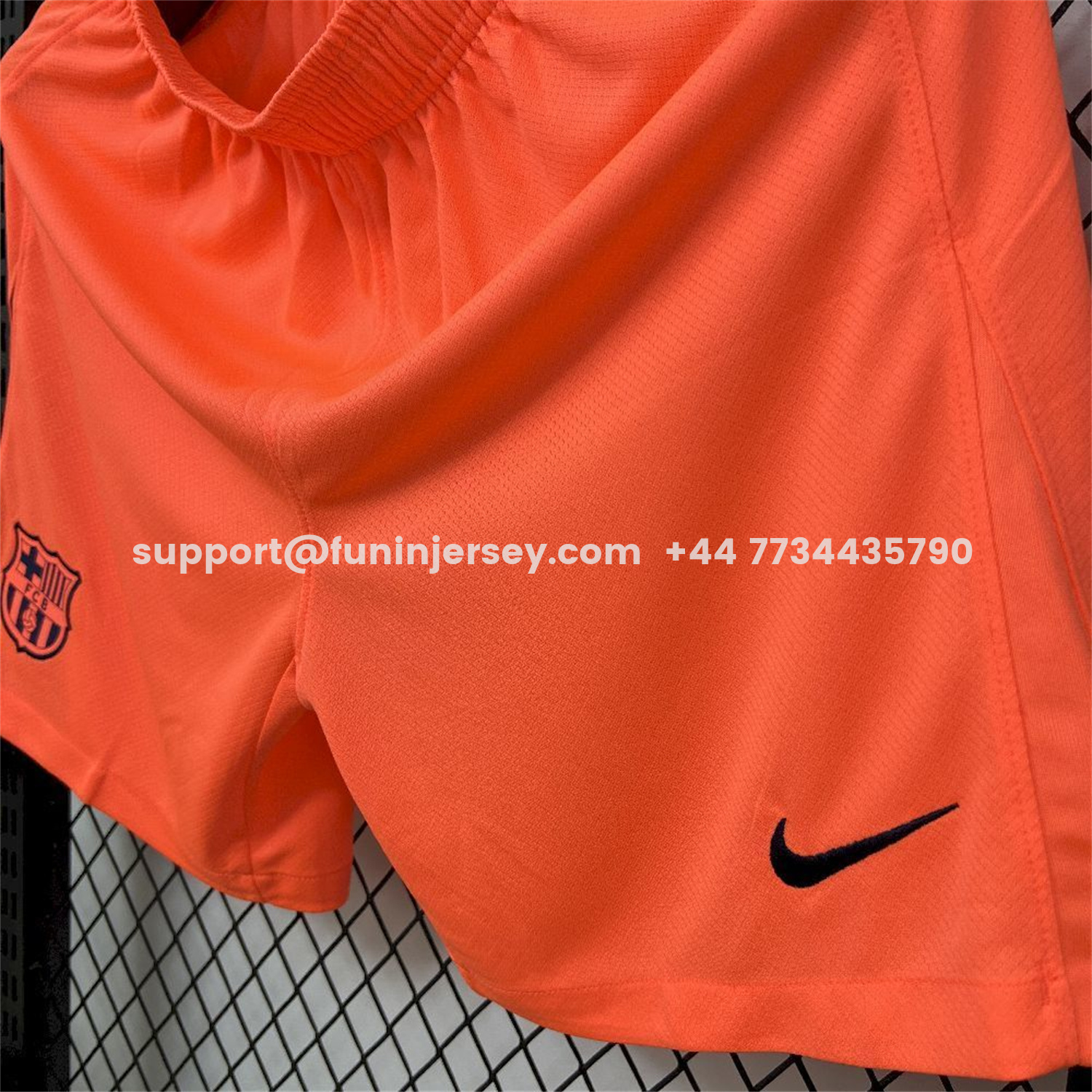 Funinjersey-Barcelona 25-26 Third Orange Shorts - Fans Version