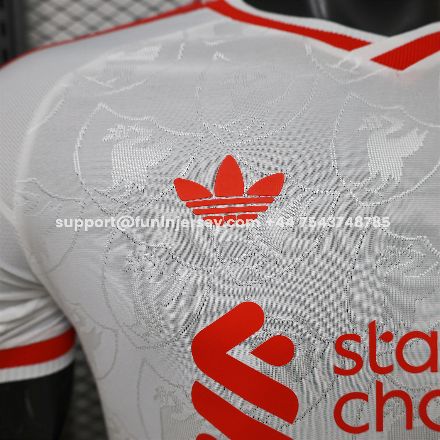 Funinjersey-Liver.pool 26-27 Casual White With Faint Logos Jersey - Player Version