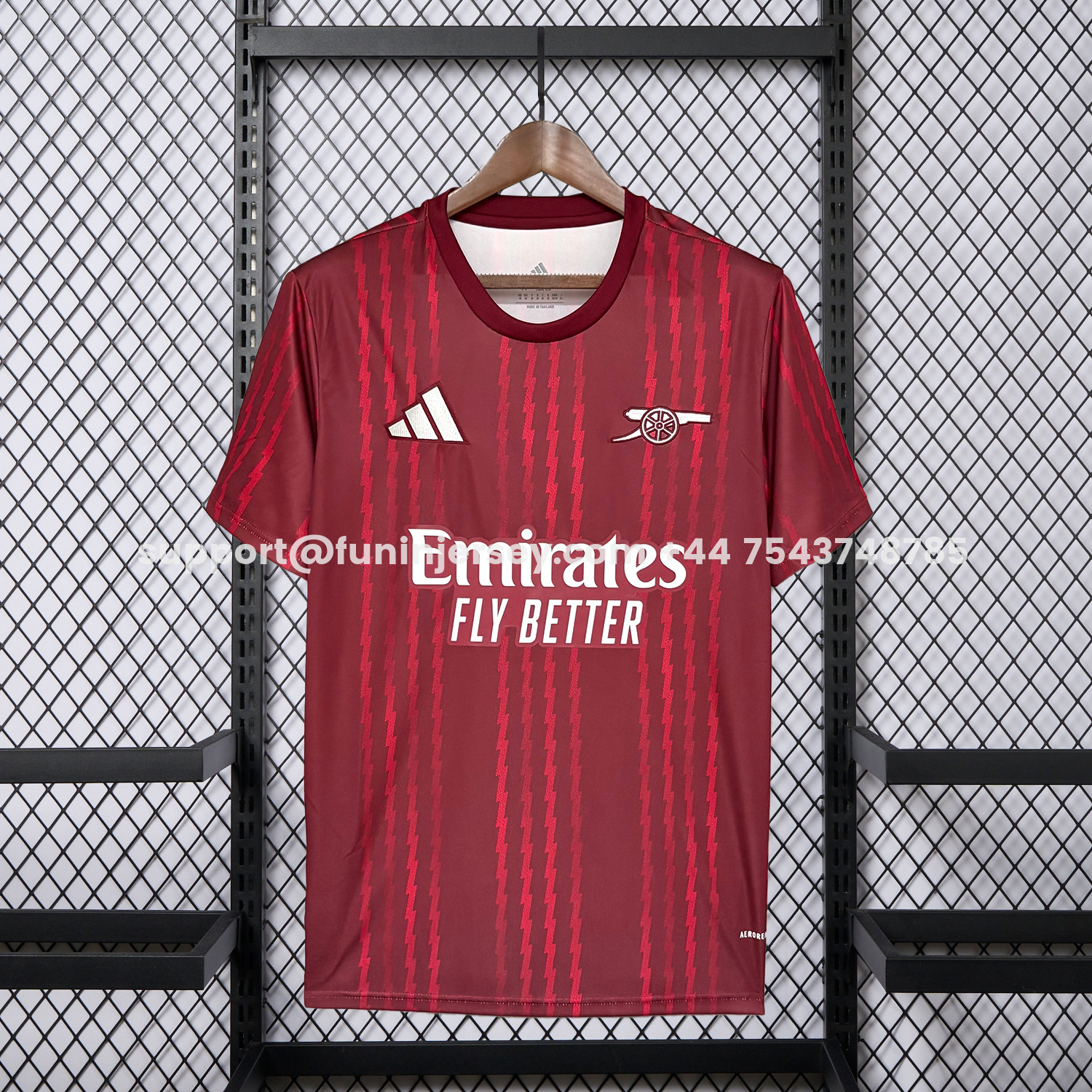 Funinjersey-Arsenal 26-27 Red Lines Training Jersey - Fans Version