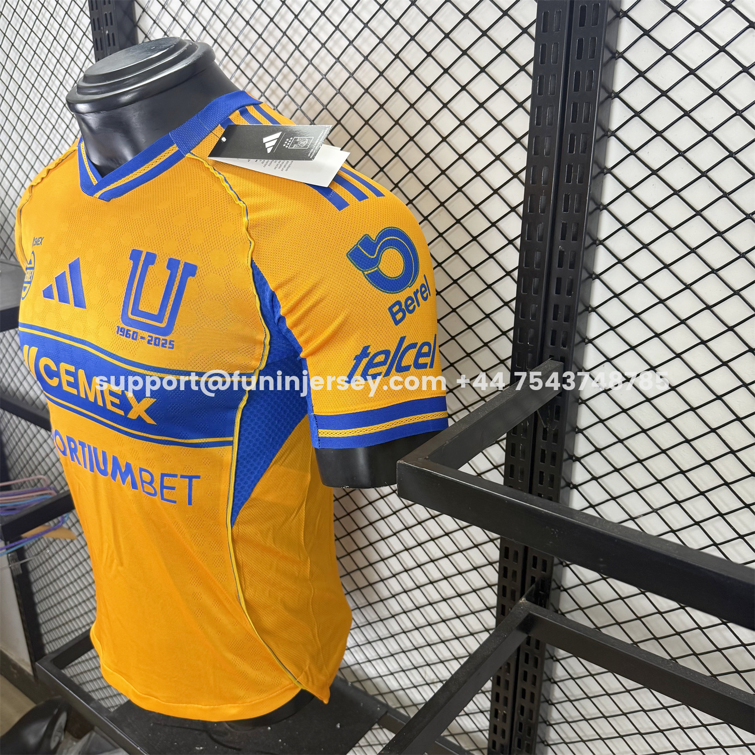 Funinjersey-Tigres UANL 25-26 Home Jersey With All Sponsors - Player Version