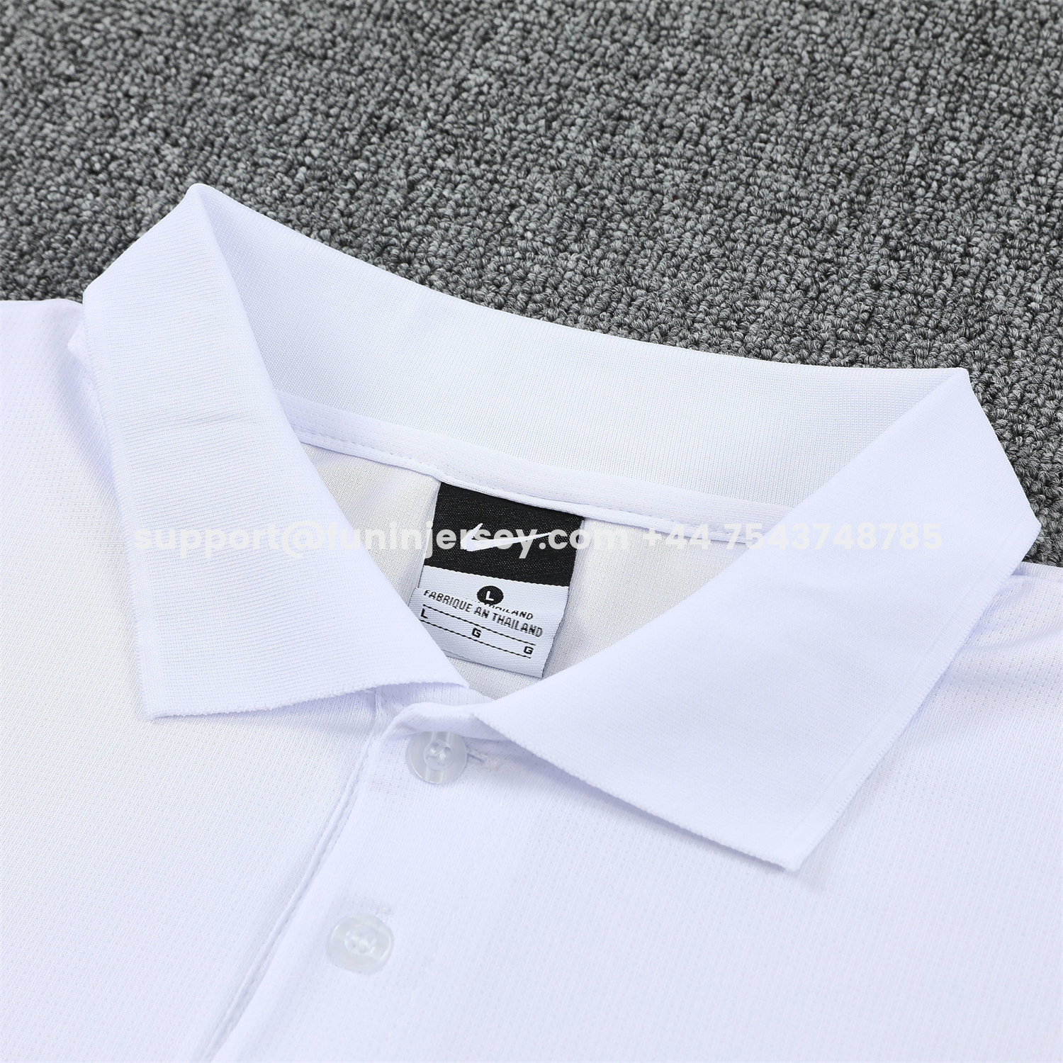 Funinjersey-Paris Saint-Germain PSG 25-26 POLO Short-Sleeve Training Set - White Top and Dark Blue Pants