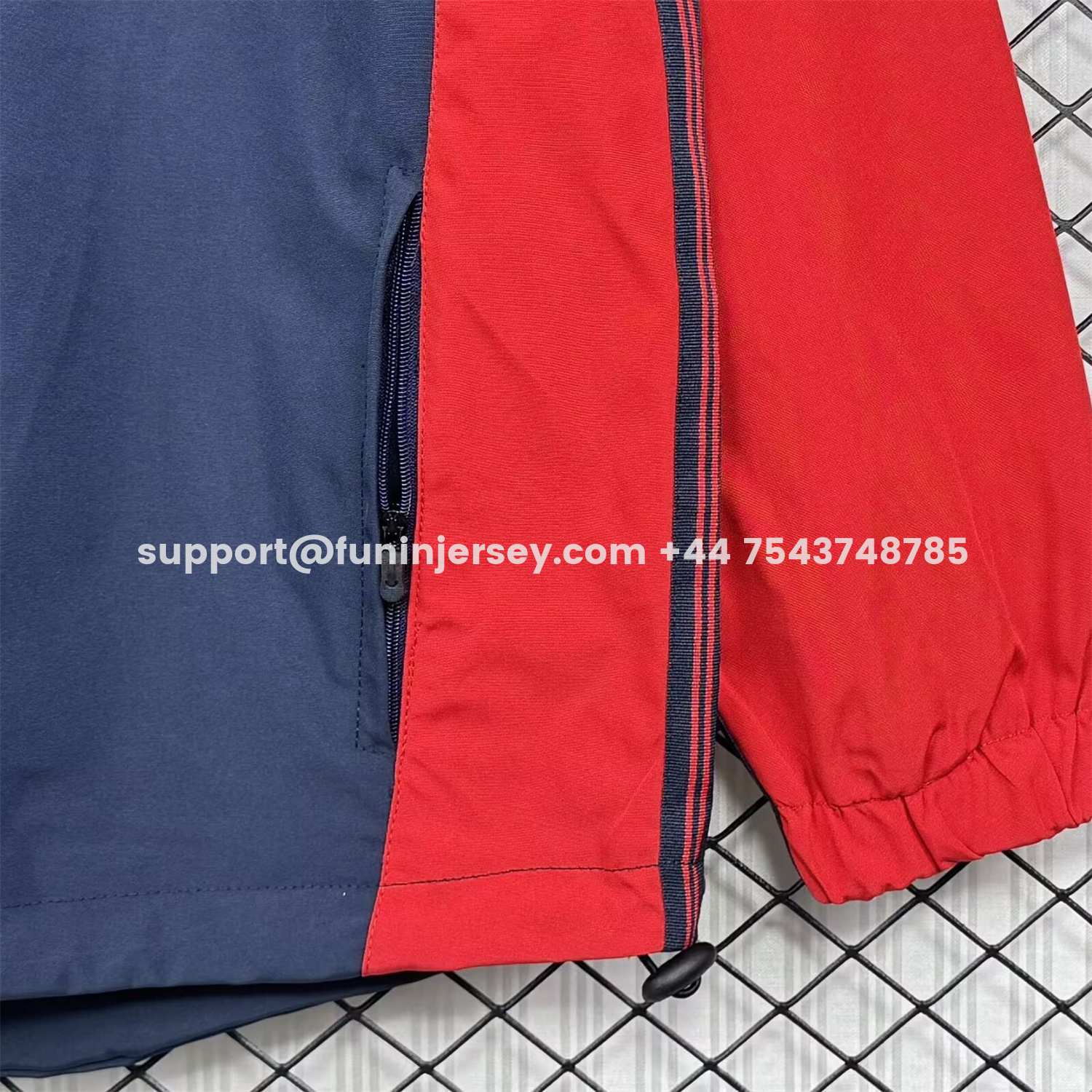 Funinjersey-Retro Arsenal 1998-99 Home Windbreaker Jacket - Red And Dark Grey