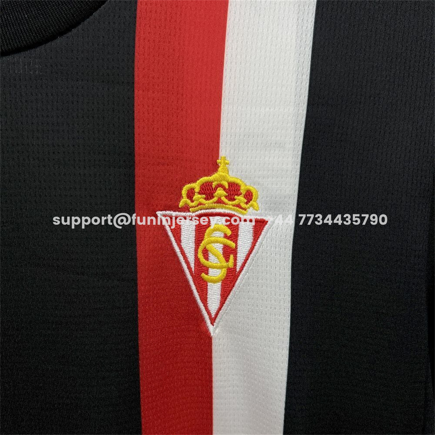 Funinjersey-Sporting Gijon 25-26 Away Black Jersey - Fans Version
