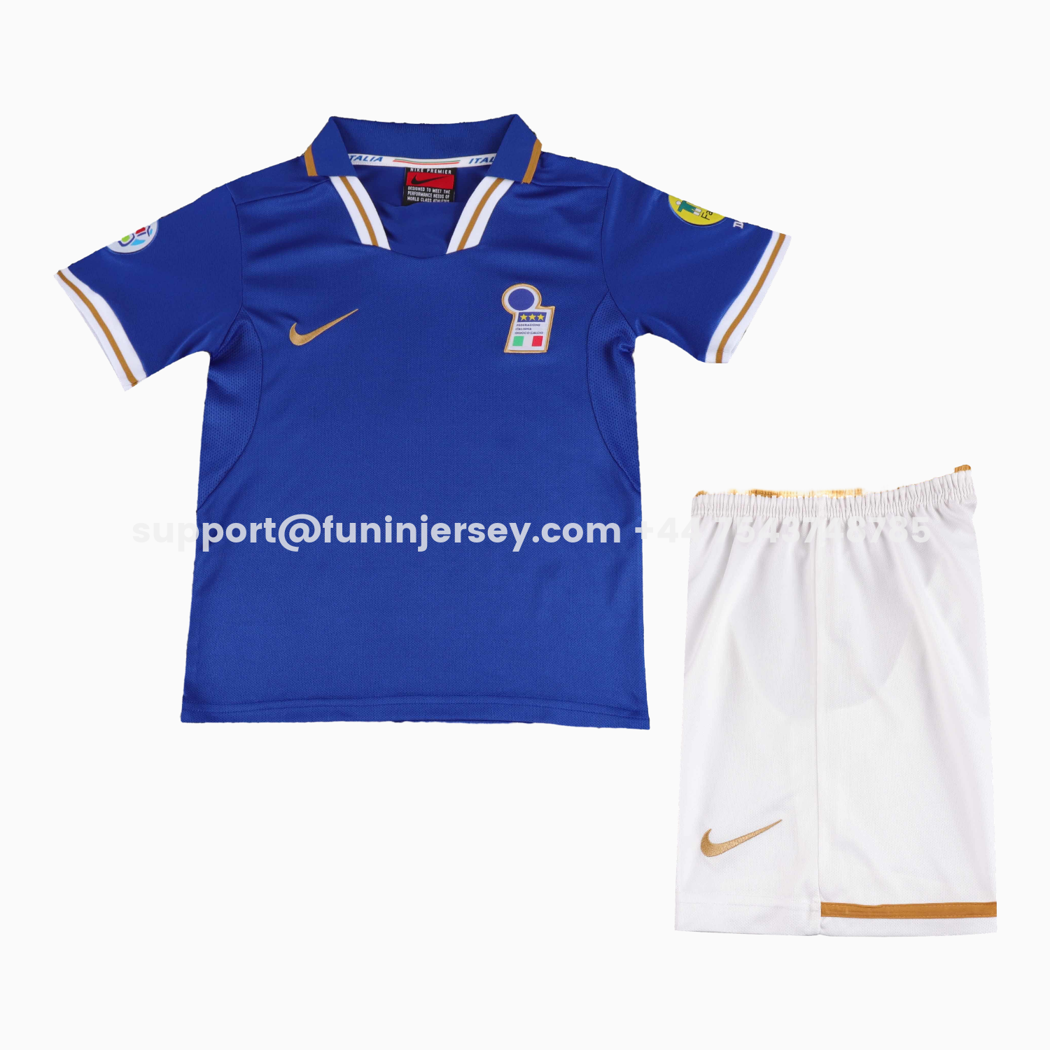 Funinjersey-Retro Italy 1996 Home Kids Kit