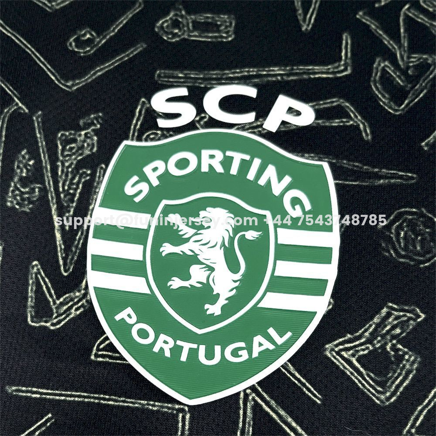 Funinjersey-Sporting CP 25-26 Symbol Design Black Special Jersey - Fans Version