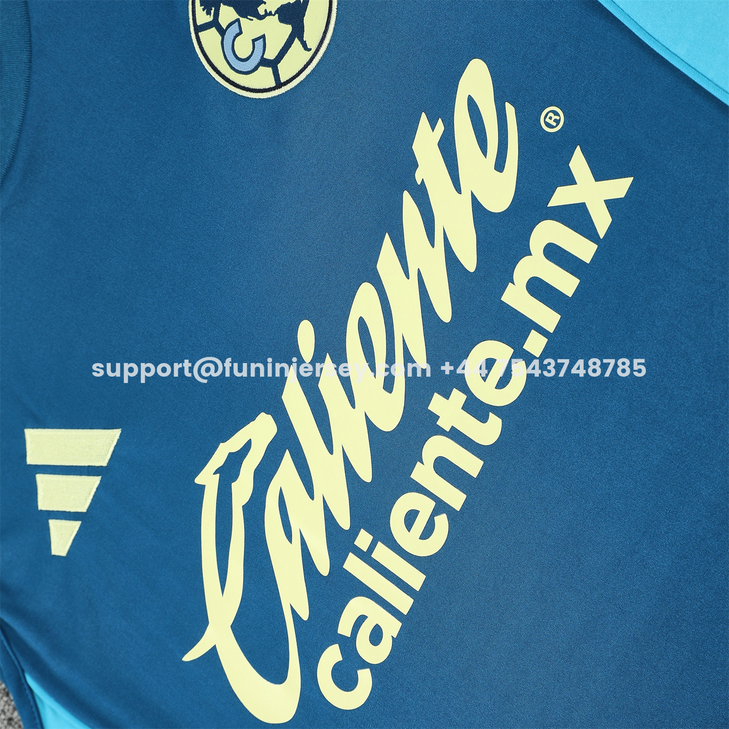 Funinjersey-Club América 25-26 Short-Sleeve Training Set - Royal Blue With Light Blue Accents Top & Pants
