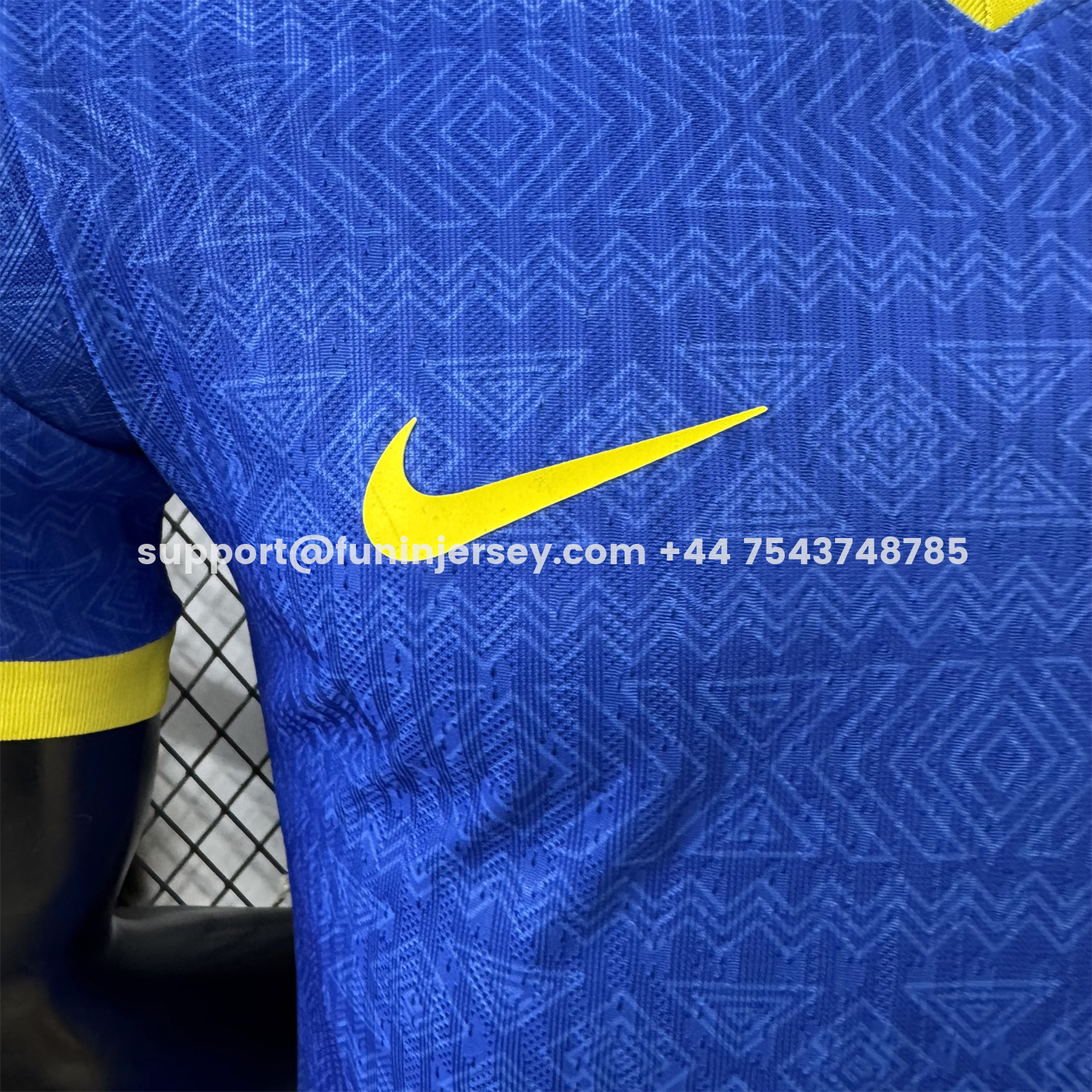 Funinjersey-Brazil 2026 Diamond Texture Blue Special Jersey - Player Version