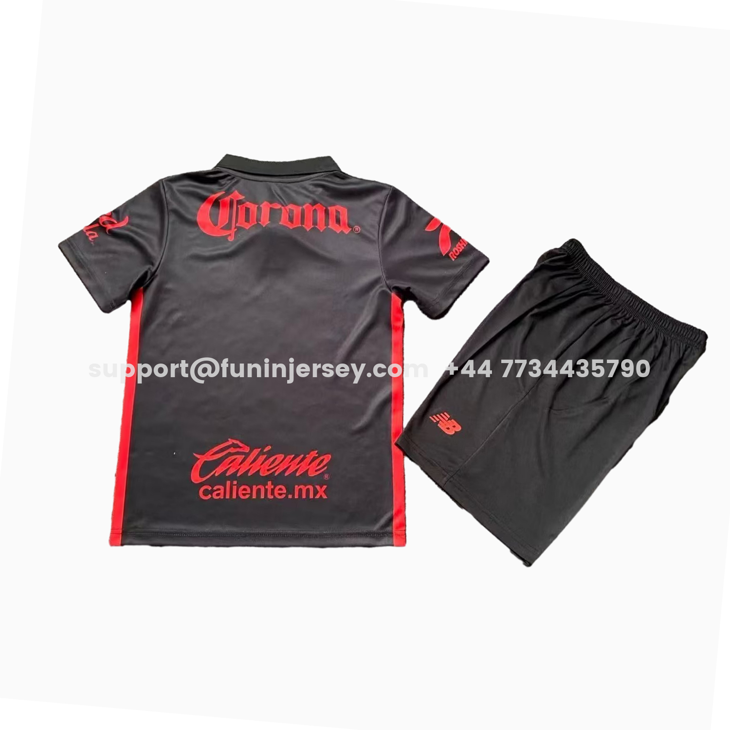 Funinjersey-Toluca 25-26 Third Black Kids Kit