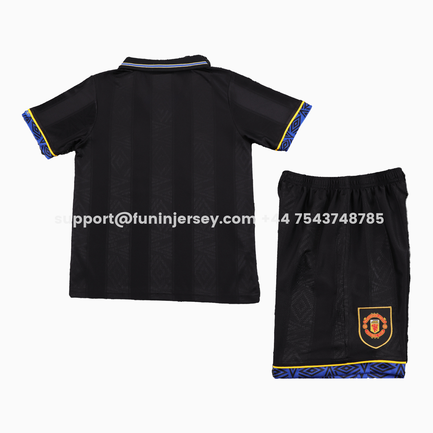 Funinjersey-Retro Manchester United 93-95 Away Kids Kit