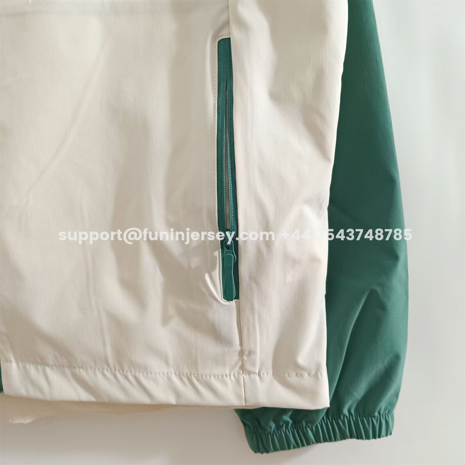 Funinjersey-Palmeiras 25-26 Training Windbreaker Jacket - Grey With Green