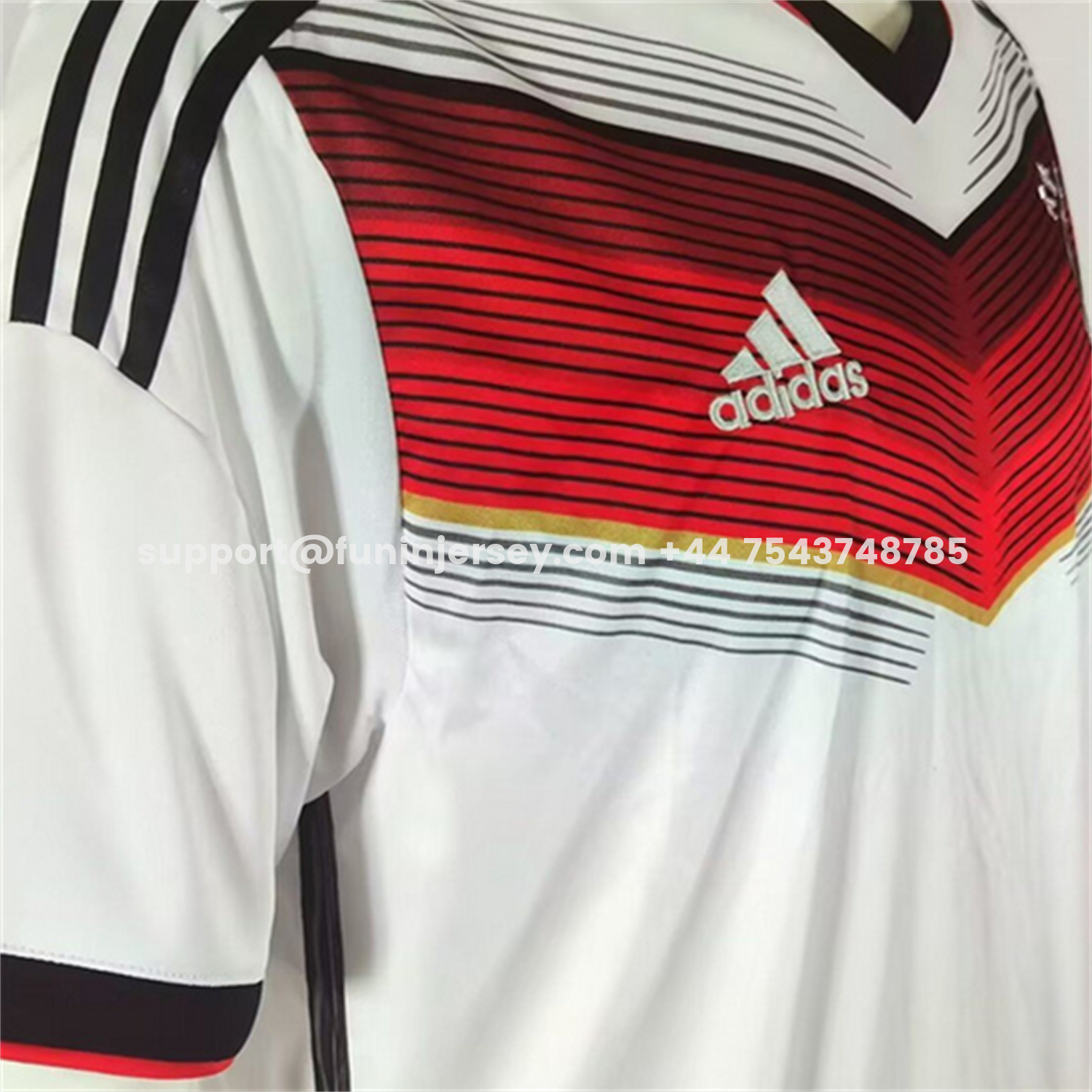 FUN-Funinjersey-Retro Germany 2014 Home Jersey With 4 Stars