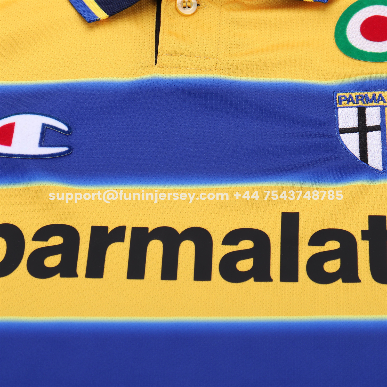 Funinjersey-Retro Parma 1999-00 Home Kids Kit