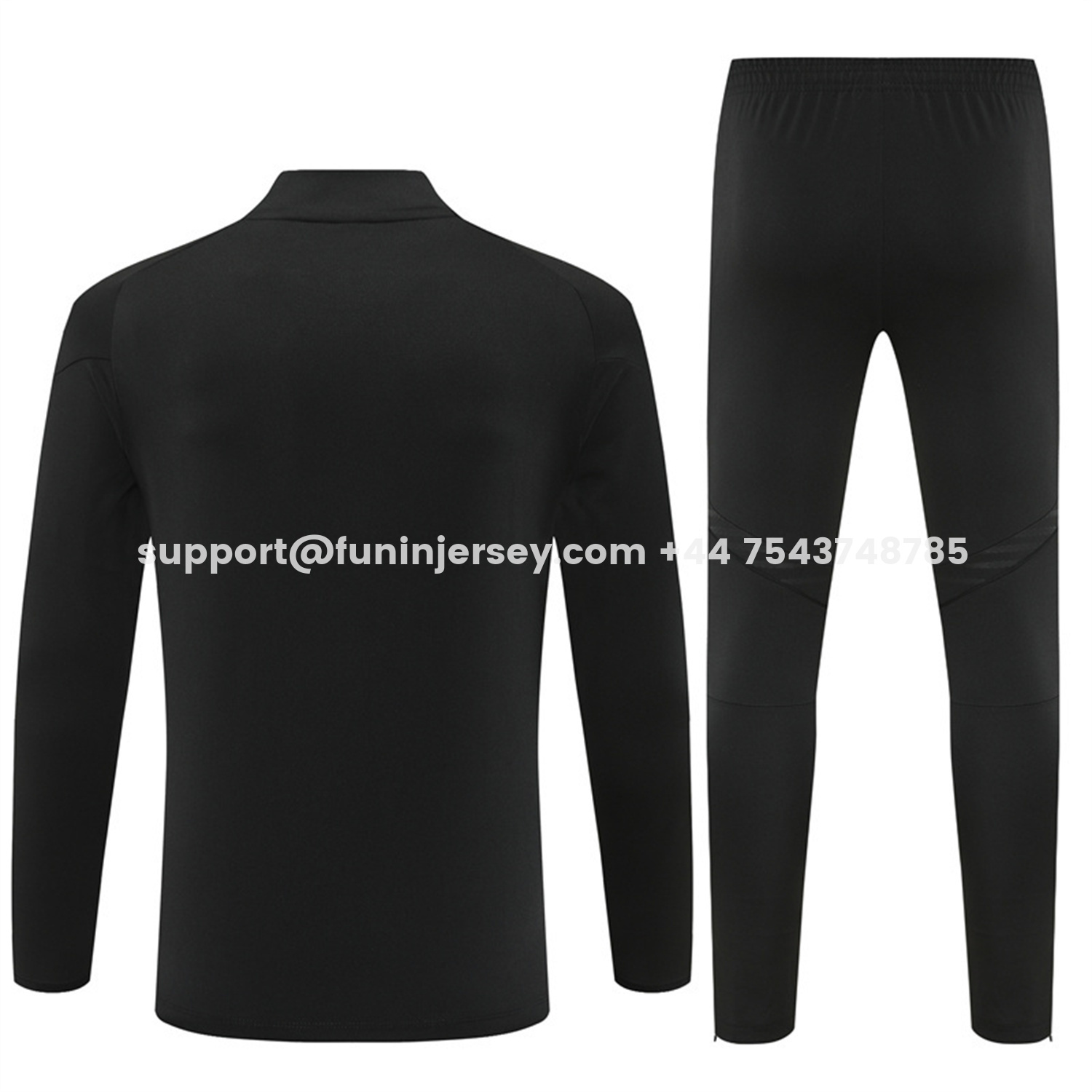 Funinjersey-Real Madrid 25-26 Long Sleeve Training Set - Player Version - Yellow Pattern Black Top and Black Pants