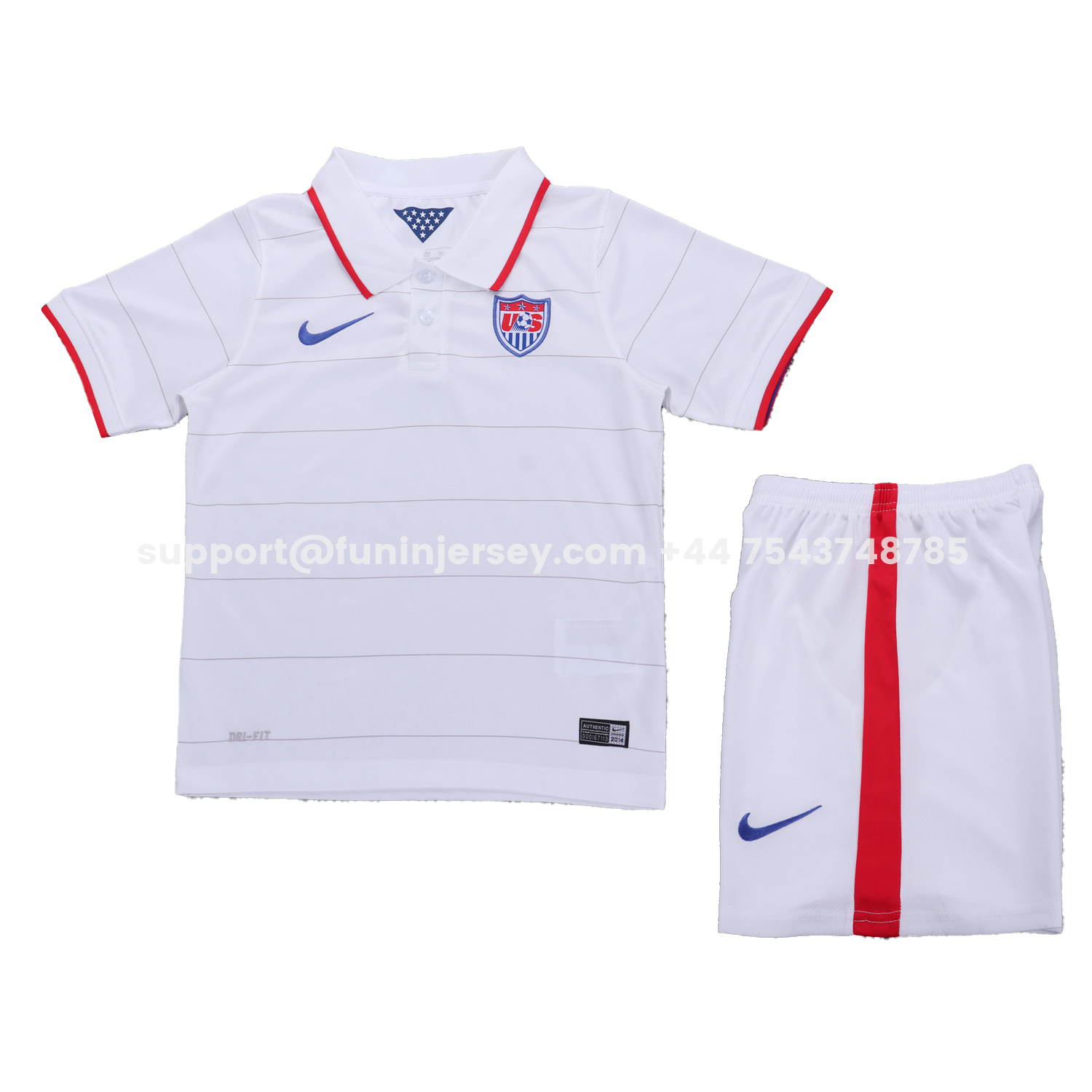 Funinjersey-Retro United States USA 2014 Home Kids Kit