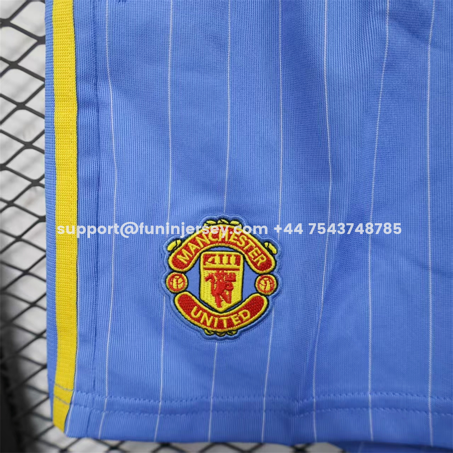 Funinjersey-Manchester United 25-26 Trefoil Blue Travel Shorts - Player Version