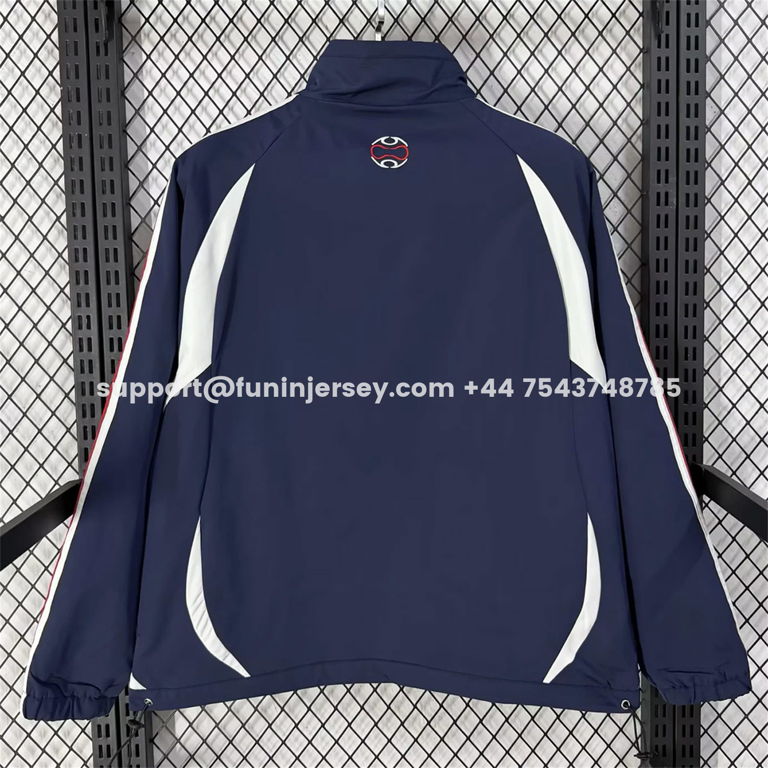 Funinjersey-France 2026 Windbreaker Jacket - Black With White