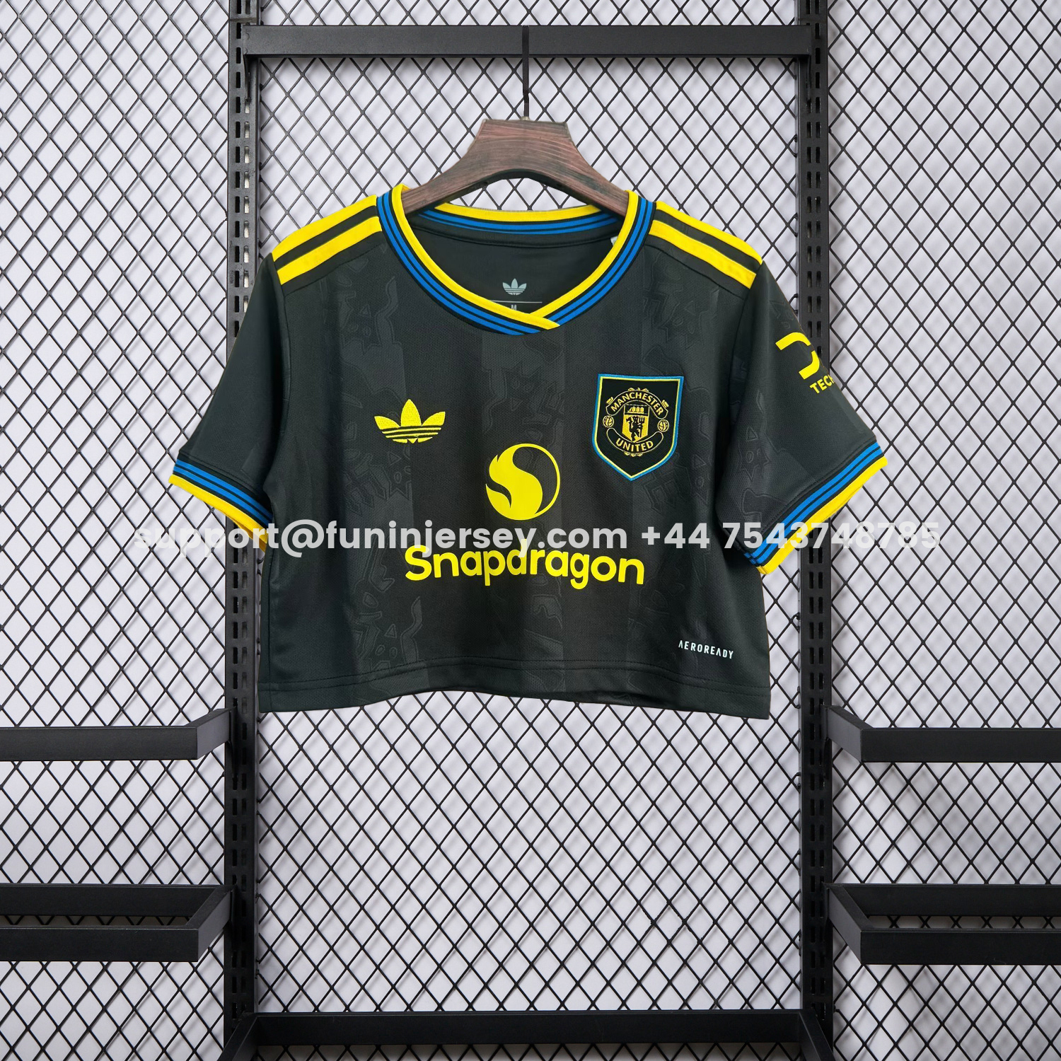 Funinjersey-Women's Manchester United 25-26 Third Cropped Jersey