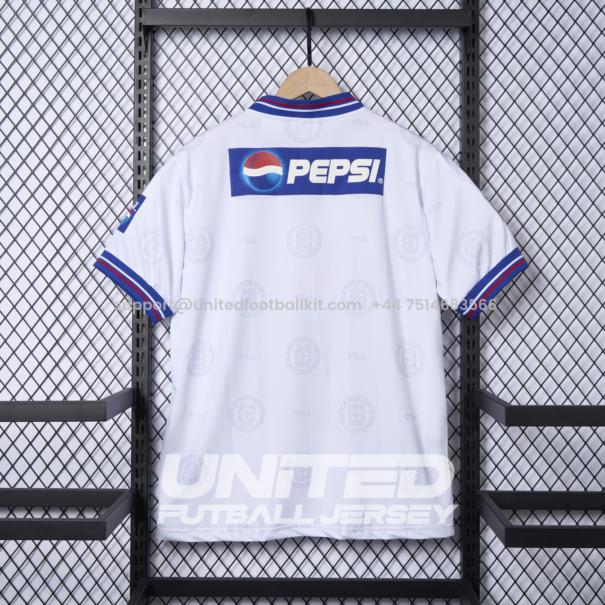 Unitedfootballkit.com | Retro Cruz Azul 1998-99 Away Jersey - Fans Version -Customize Name, Number and Patch | Worldwide Shipping