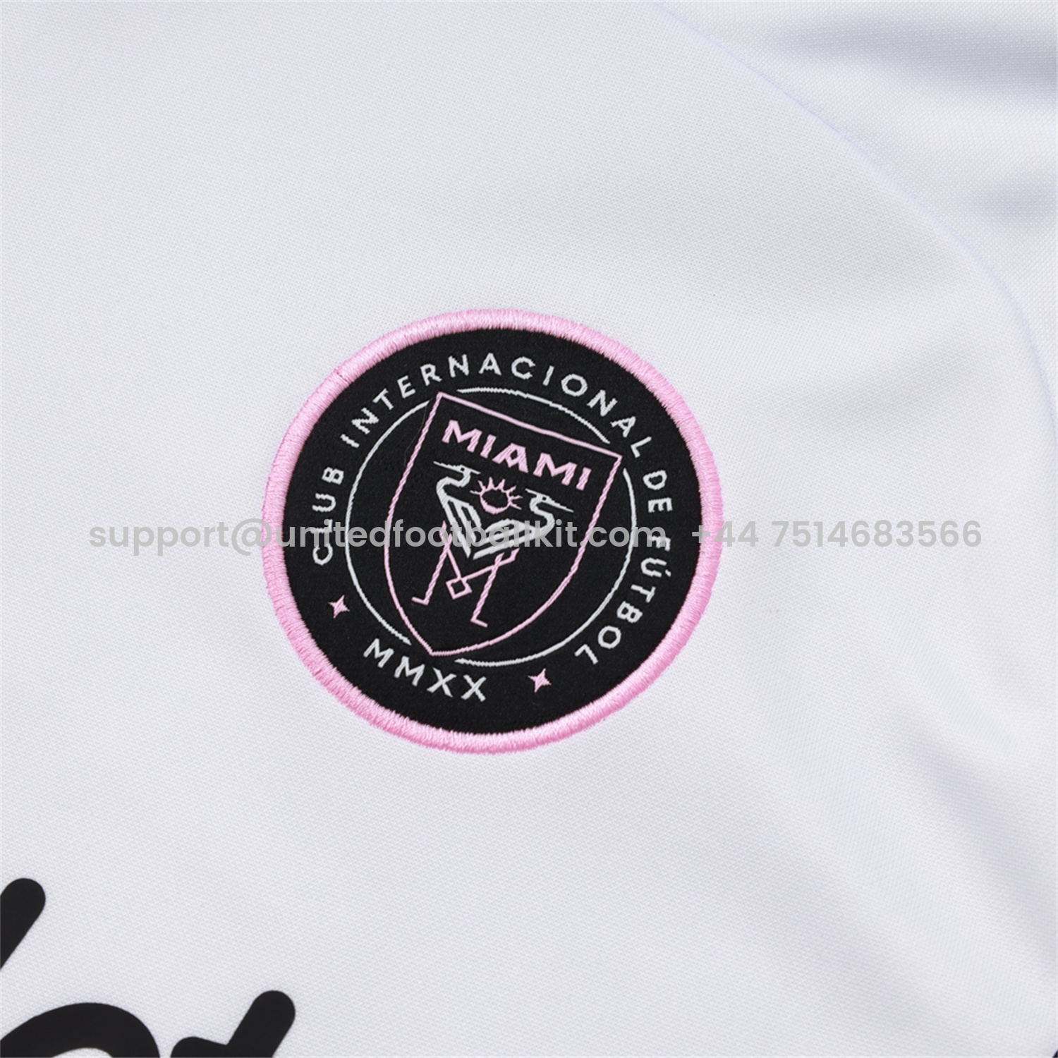 Unitedfootballkit.com | INT M.A.M 25-26 Long Sleeves Training Set - White Top & Black Pants -Customize Name, Number and Patch | Worldwide Shipping