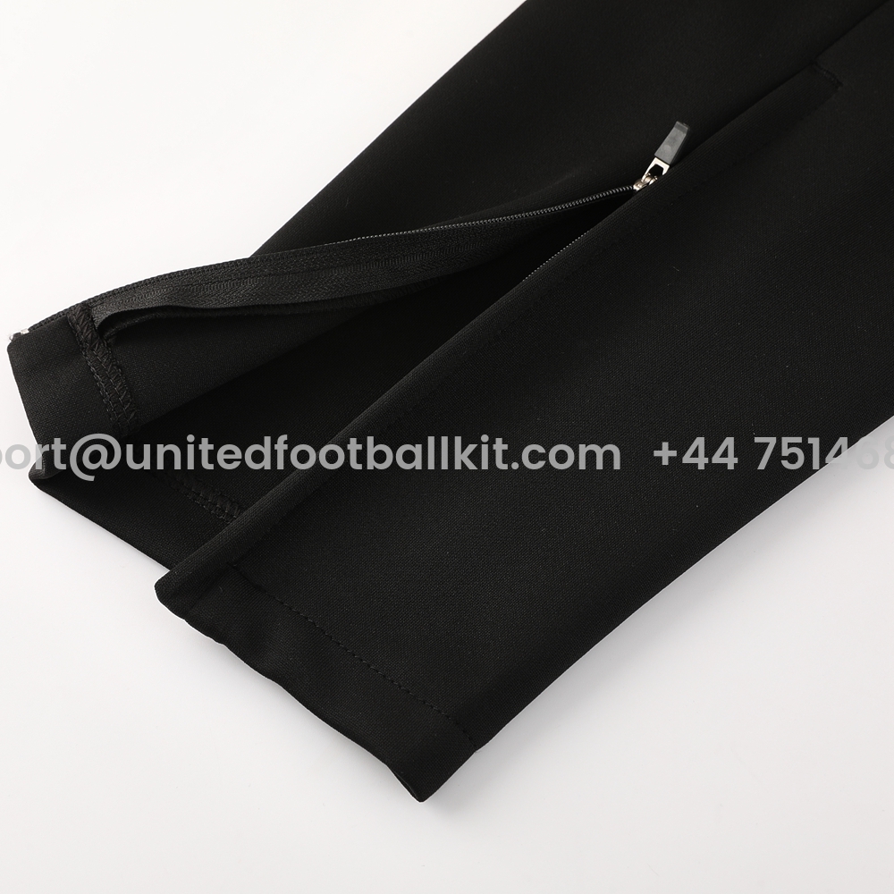 Unitedfootballkit.com | Paris Saint-Germain PSG 24-25 Jacket Training Tracksuit - Light Pink Top and Black Pants -Customize Name, Number and Patch | Worldwide Shipping