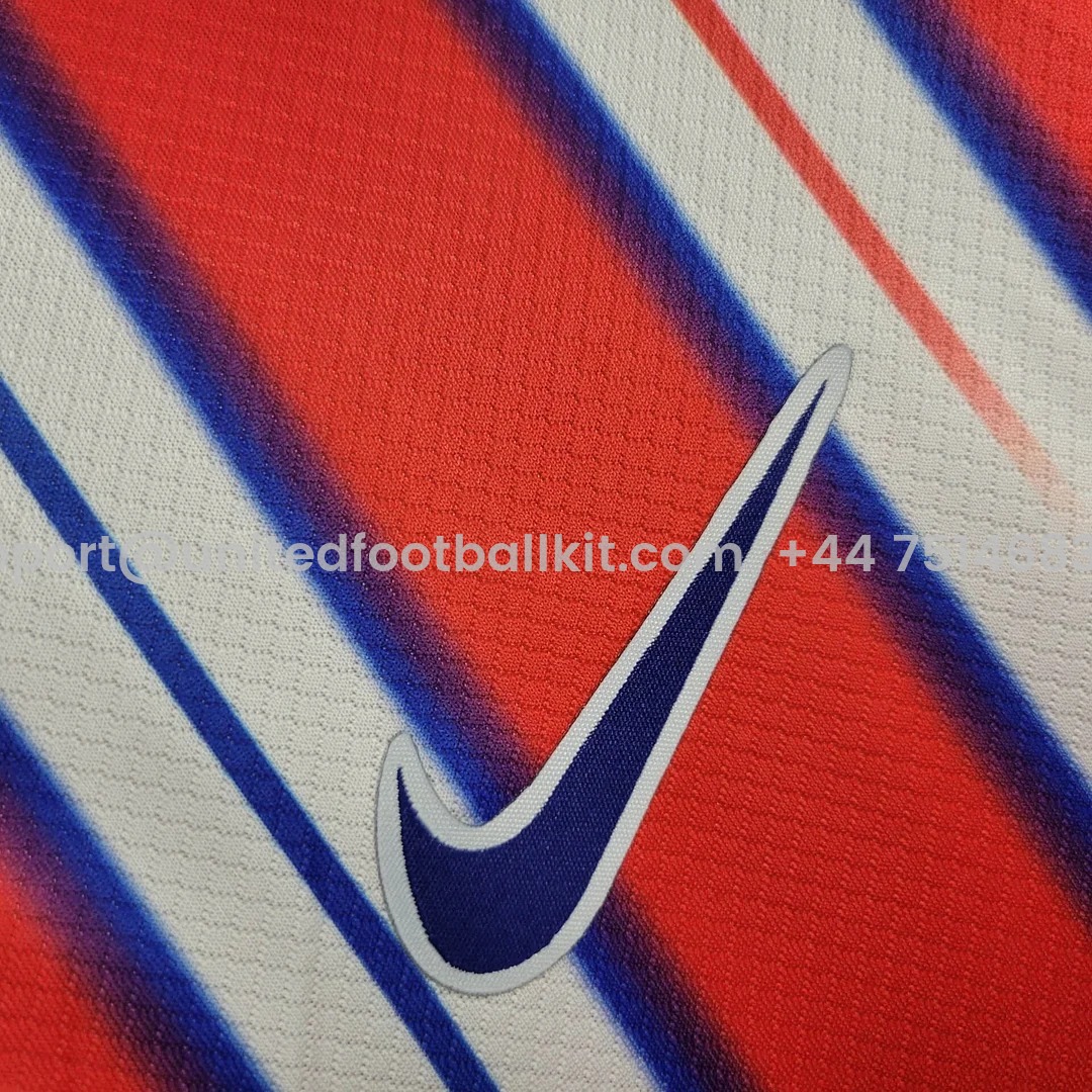 Unitedfootballkit.com | Atletico Madrid 24-25 Home Kids Kit -Customize Name, Number and Patch | Worldwide Shipping
