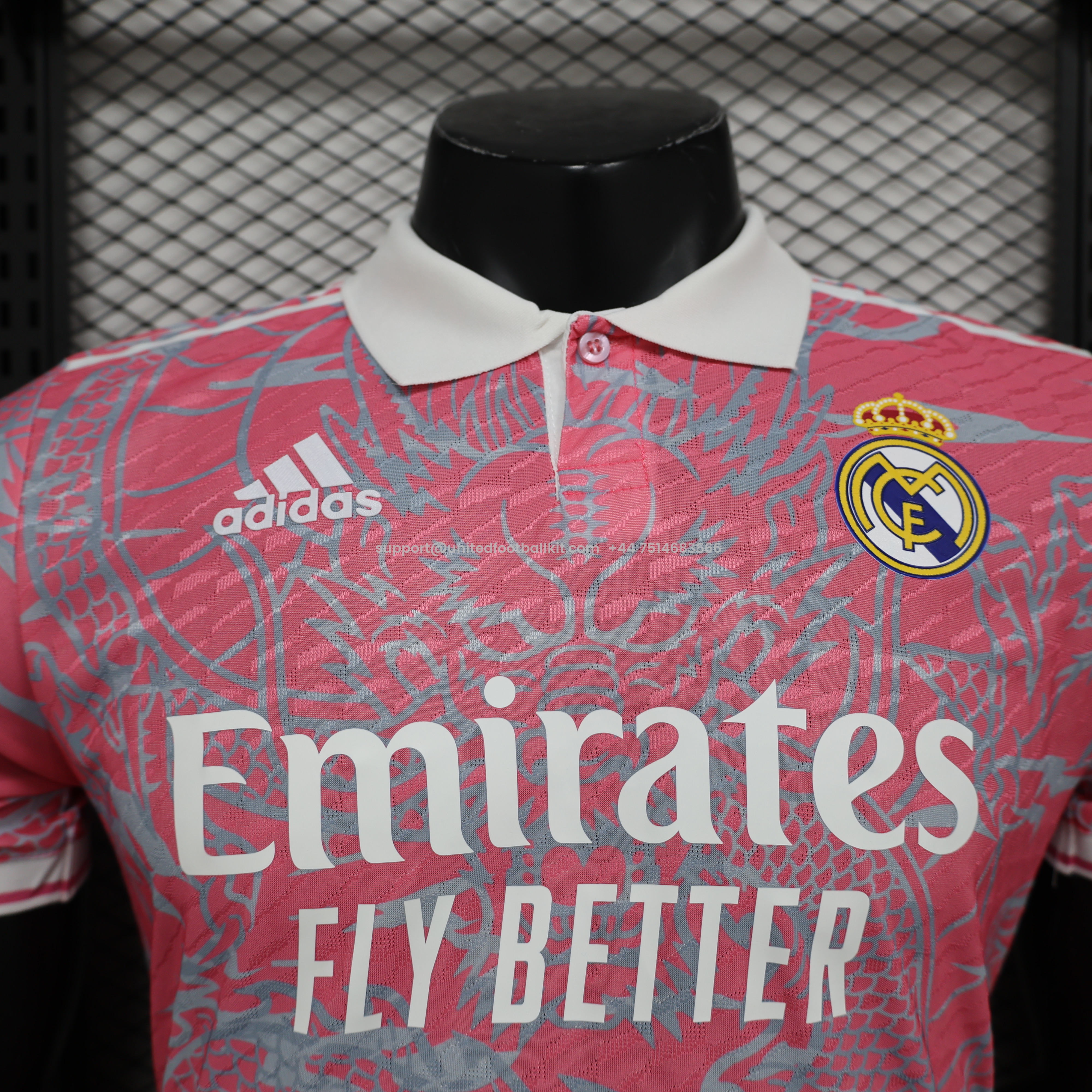 Unitedfootballkit.com | Real Madrid 24-25 Pink Loong Special Edition Jersey - Player Version -Customize Name, Number and Patch | Worldwide Shipping