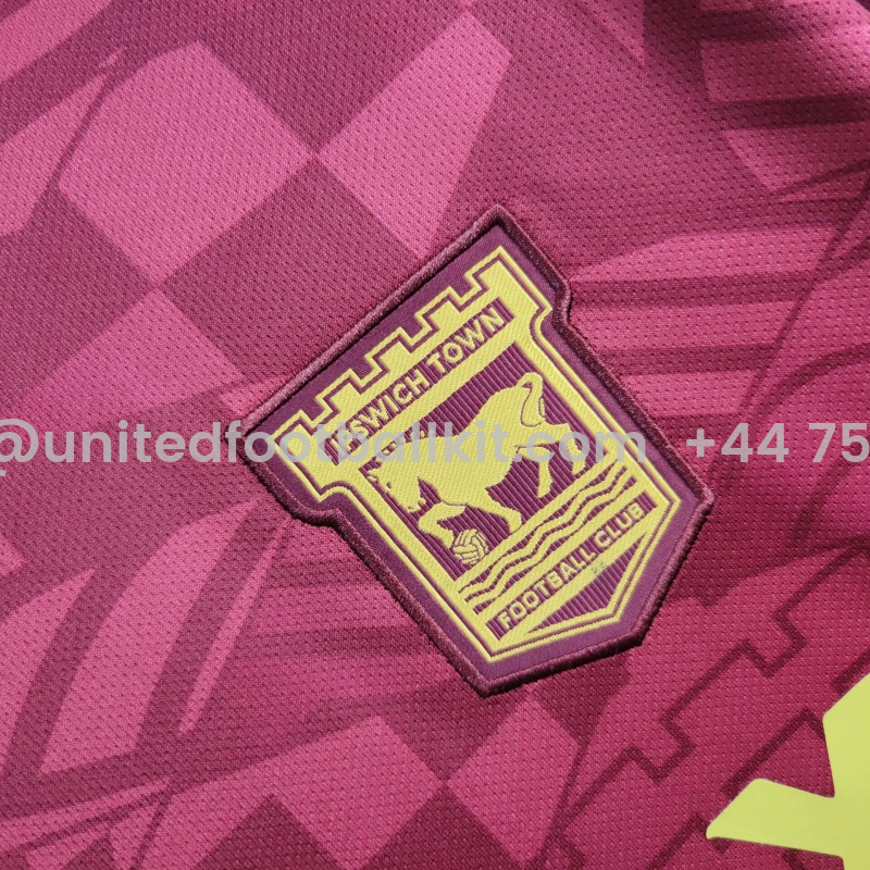 Unitedfootballkit.com | Ipswich Town 24-25 Away Jersey - Fans Version -Customize Name, Number and Patch | Worldwide Shipping