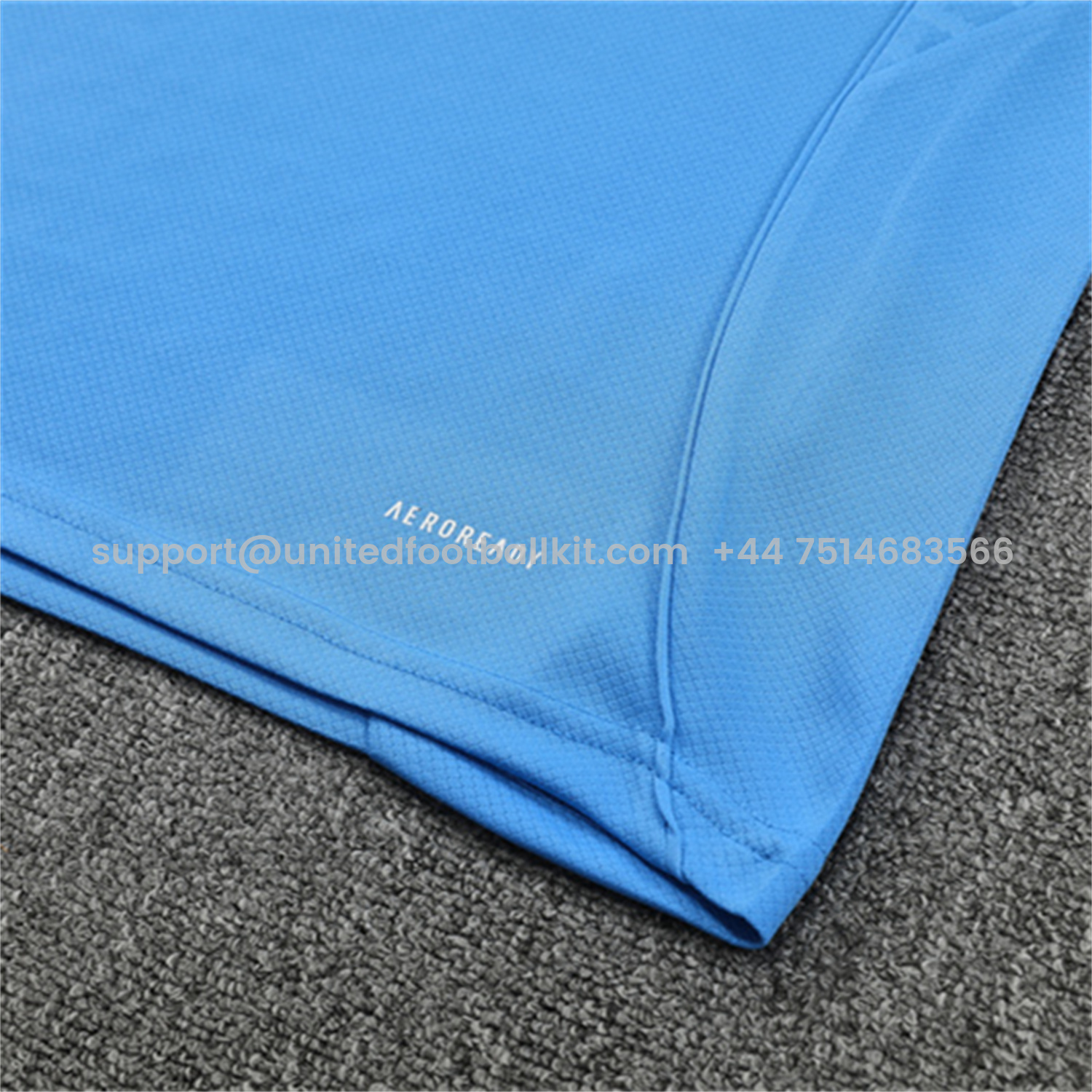 Unitedfootballkit.com | Real Madrid 25-26 Short-Sleeve Training Set - Sky Blue Top and Sky Blue Shorts -Customize Name, Number and Patch | Worldwide Shipping