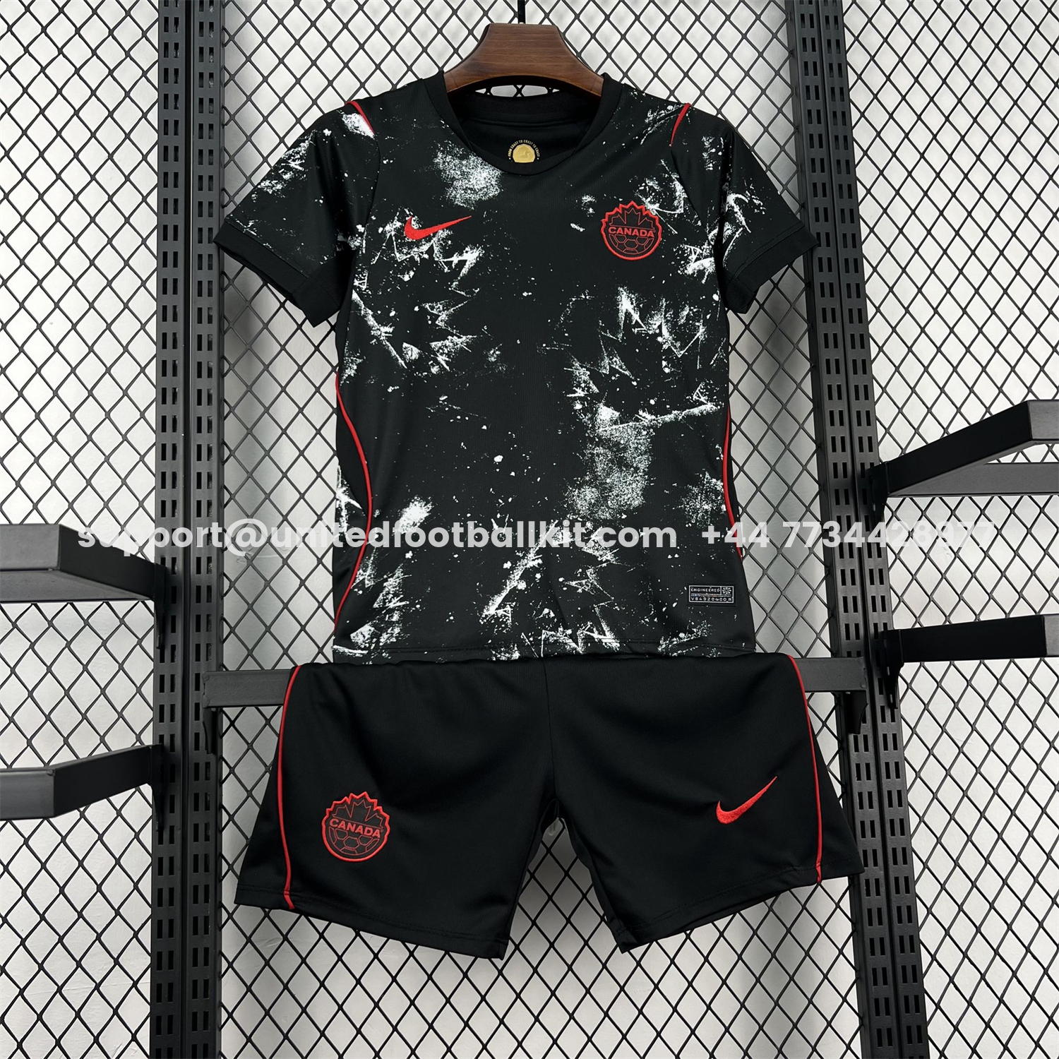 Unitedfootballkit.com | Canada 2026 Away Kids Kit -Customize Name, Number and Patch | Worldwide Shipping