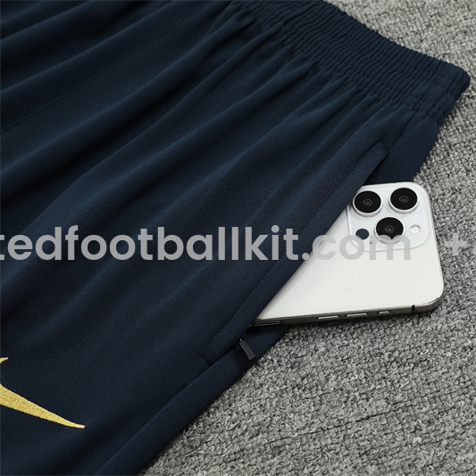 Unitedfootballkit.com | Barcelona 24-25 Long Sleeve Training Set - Deep Blue -Customize Name, Number and Patch | Worldwide Shipping