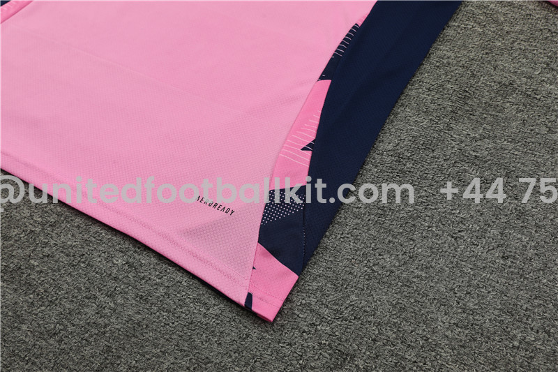 Unitedfootballkit.com | Arsenal 24-25 Short-Sleeve Training Set - Pink -Customize Name, Number and Patch | Worldwide Shipping