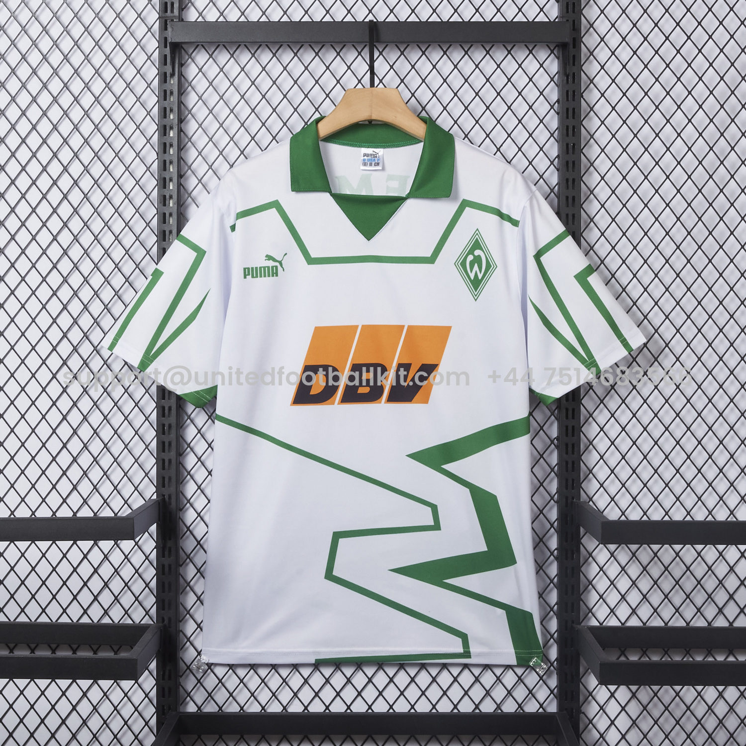 Unitedfootballkit.com | Retro Werder Bremen 1993-94 Home Jersey -Customize Name, Number and Patch | Worldwide Shipping