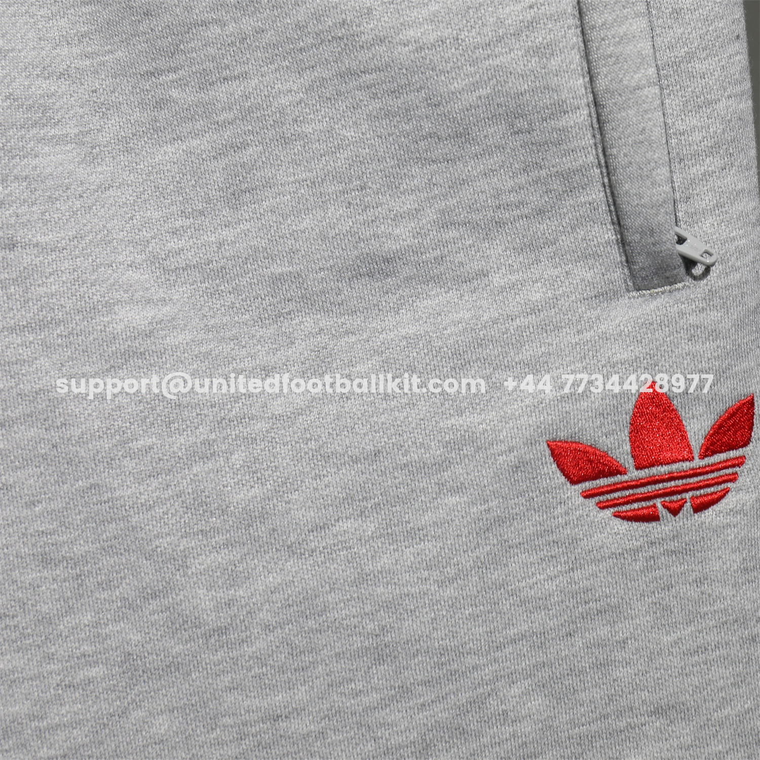 Unitedfootballkit.com | Manchester United 25-26 Pure Color Training Set - Grey Top and Grey Pants -Customize Name, Number and Patch | Worldwide Shipping