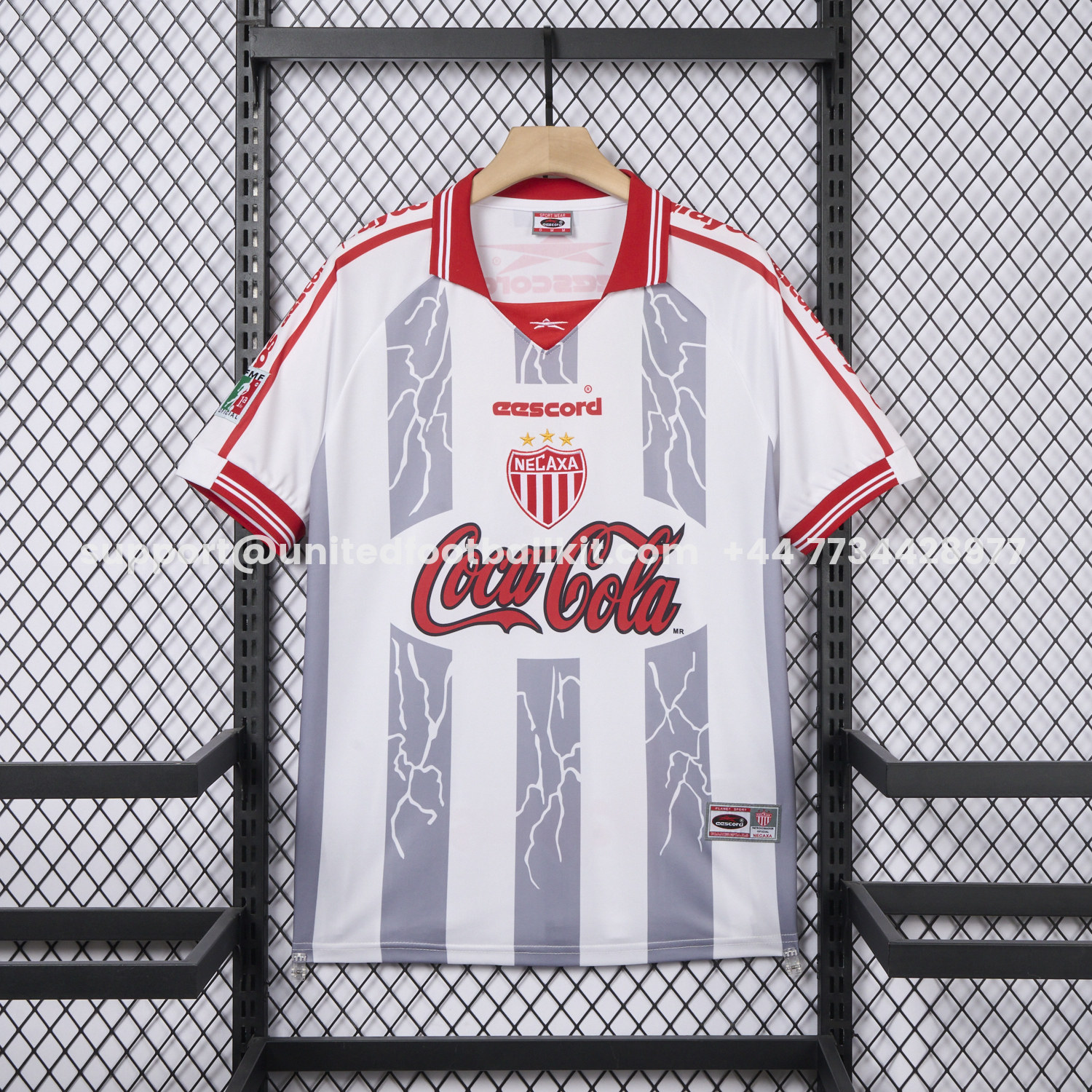 Unitedfootballkit.com | Retro Club Necaxa 1999-00 Away Jersey -Customize Name, Number and Patch | Worldwide Shipping