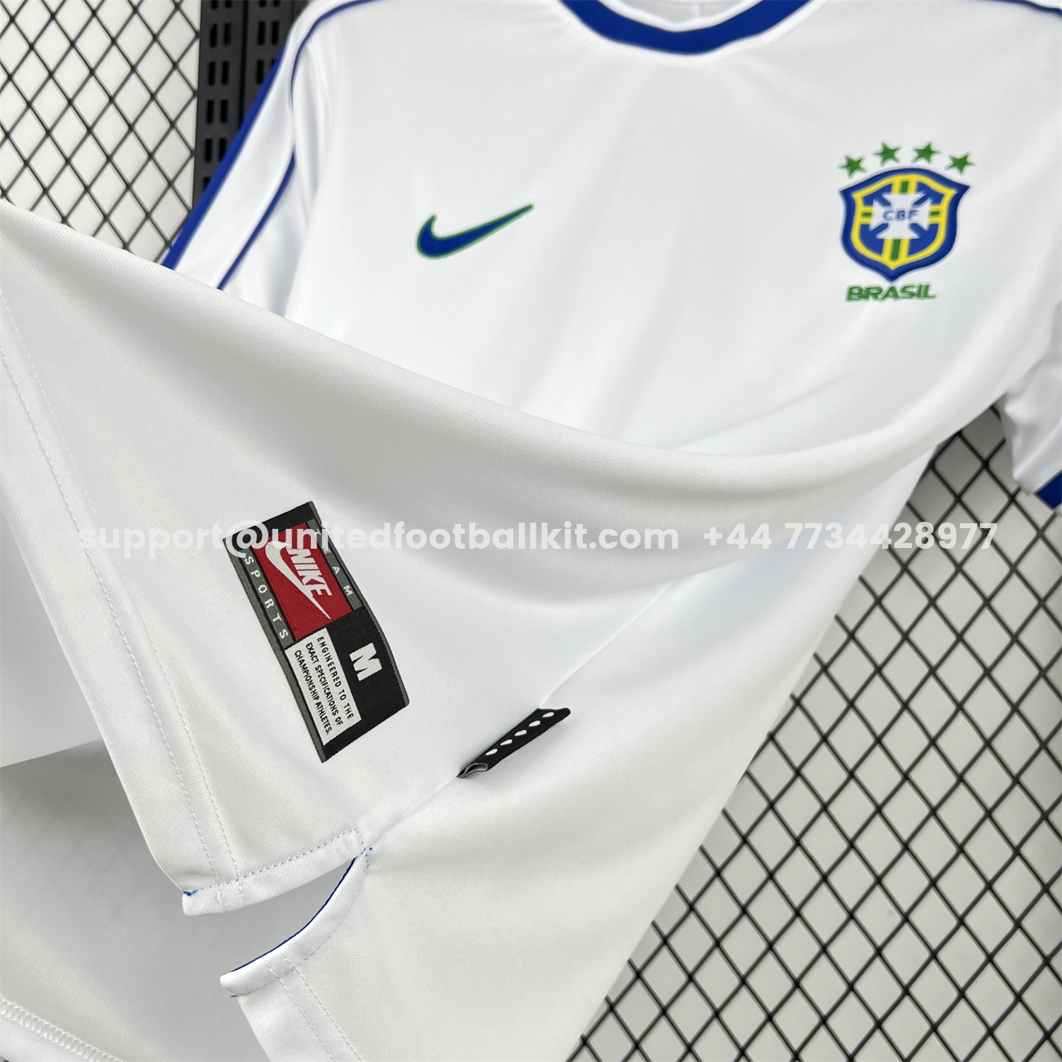 Unitedfootballkit.com | Retro Brazil 1998 Goalkeeper White Jersey -Customize Name, Number and Patch | Worldwide Shipping